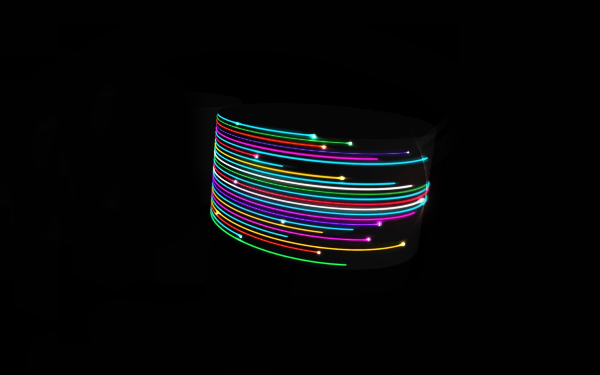 Glow in the Dark: Lightings, Rainbow spectrum, Neon lines, Electric. 1920x1200 HD Wallpaper.