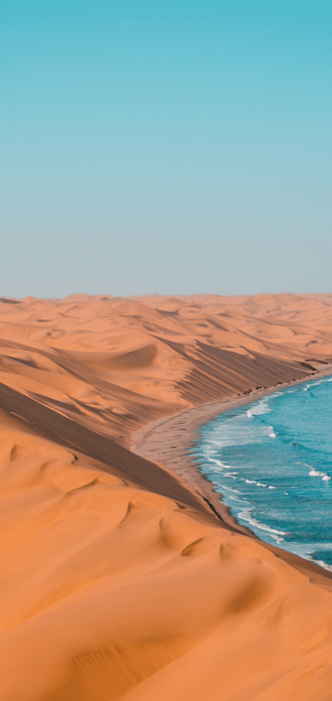 Desert: Erg, Terrain, Landscape, Aeolian landform. 1080x2280 HD Wallpaper.