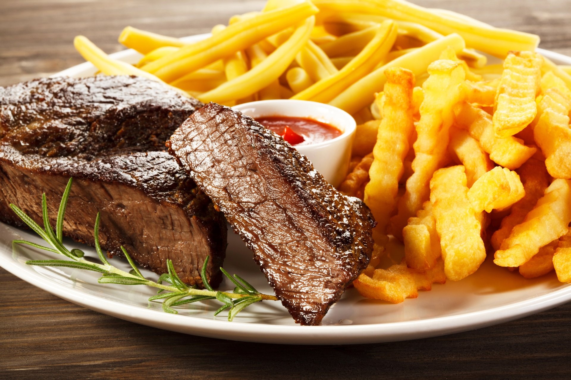 French Fries: Steak, A staple in fast food chains, Cuisine, Dish. 1920x1280 HD Wallpaper.