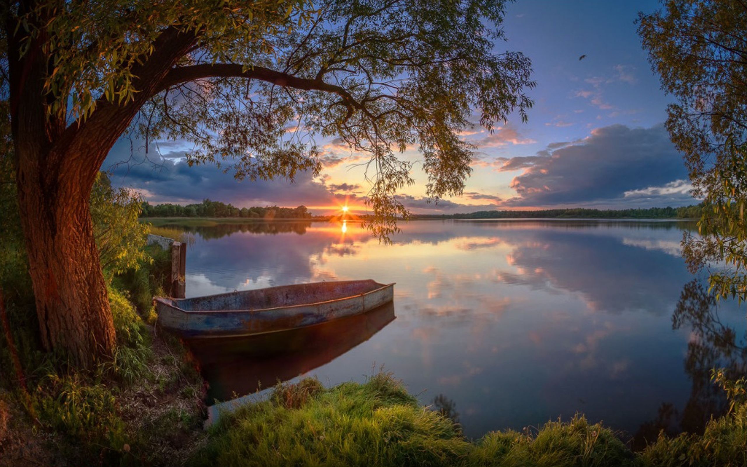 Summer lake desktop wallpapers, Nature's serenity, Tranquil scenery, Beautiful reflections, 2560x1600 HD Desktop