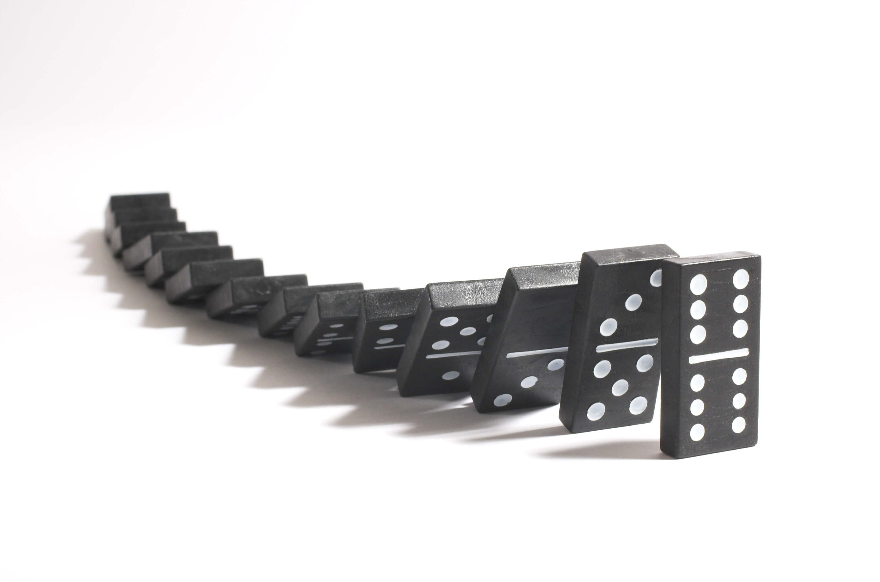 Dominoes: The chain reaction, A popular term that reflects the chain of events happening one after another. 3040x2010 HD Wallpaper.