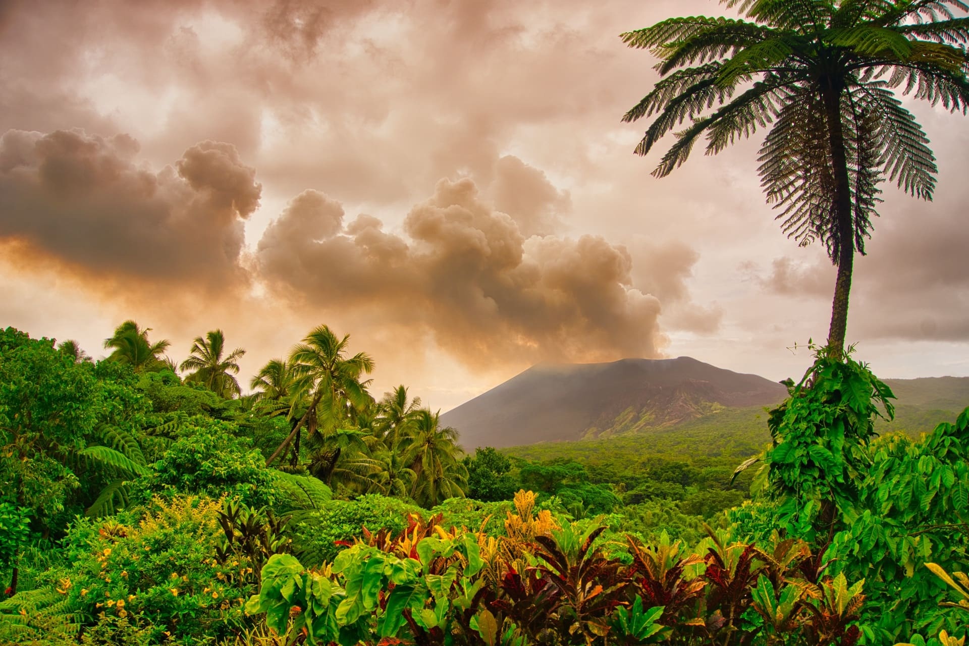Yasur Volcano, Island paradise, Bungalows with views, Volcano's allure, 1920x1280 HD Desktop