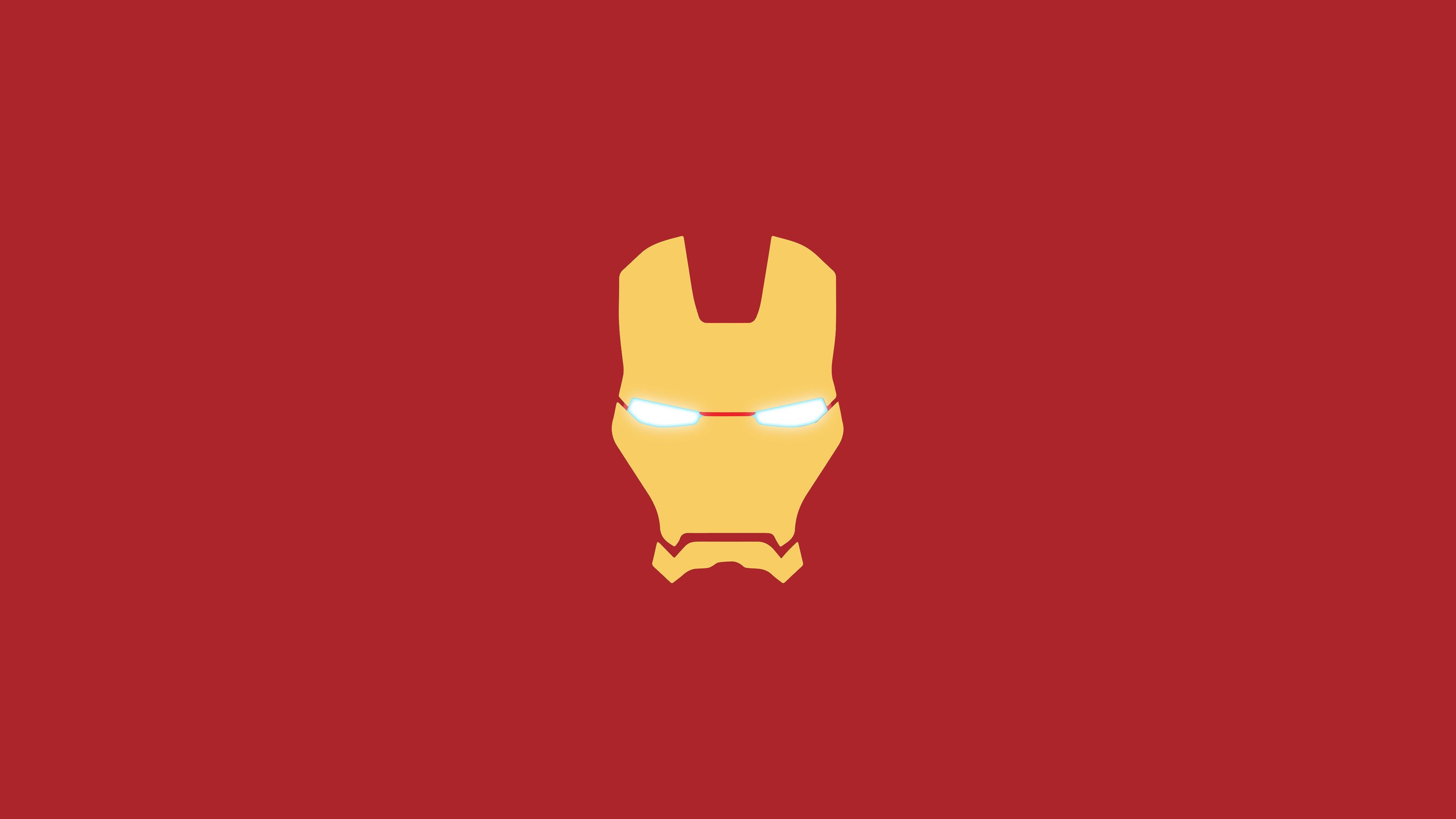 Minimalism, Iron Man Logo Wallpaper, 3840x2160 4K Desktop