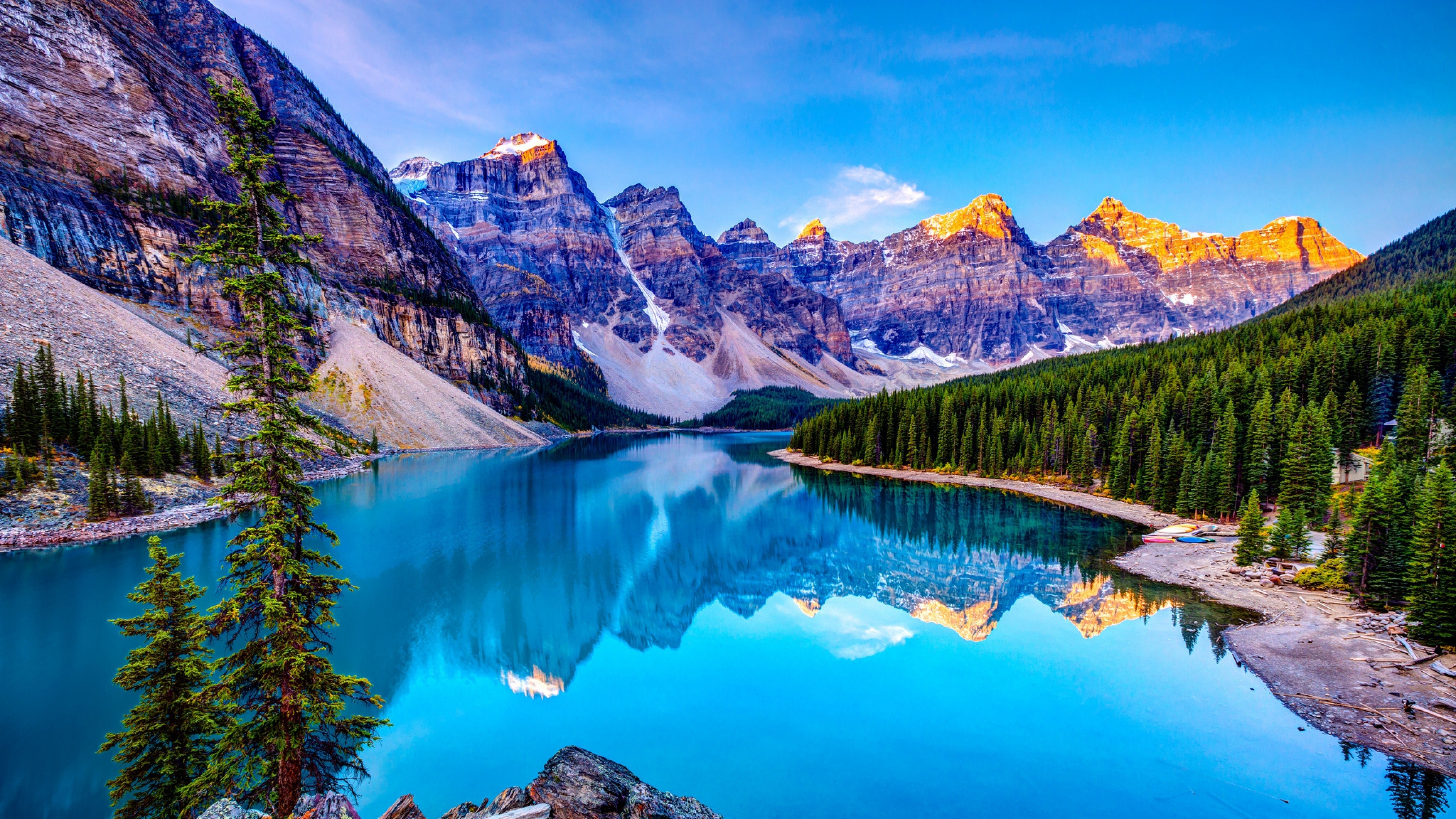 Moraine Lake (Travels), Lake wallpapers, Banff national park, Canadian beauty, 3840x2160 4K Desktop