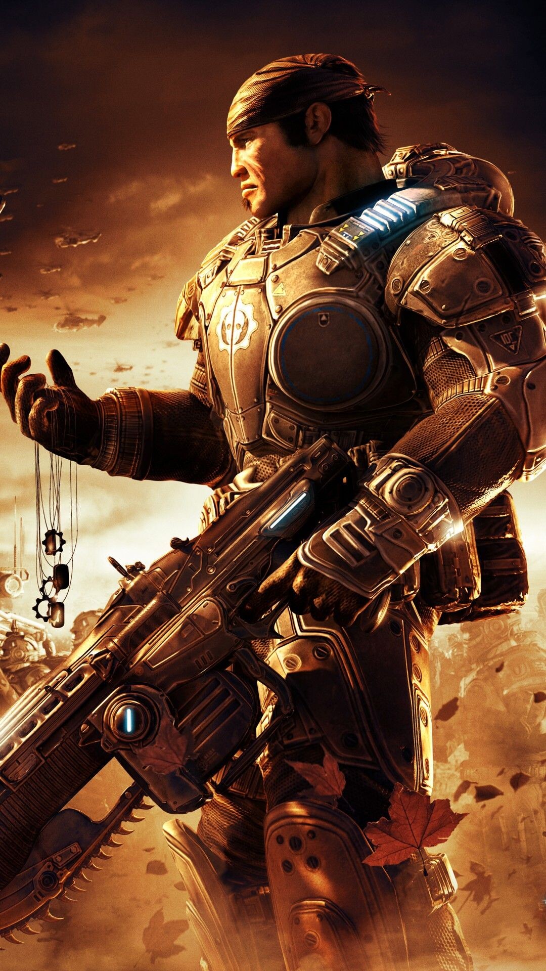 Gears of War: Marcus Fenix, Hope runs deep, Second part of the Epic Games series. 1080x1920 Full HD Background.