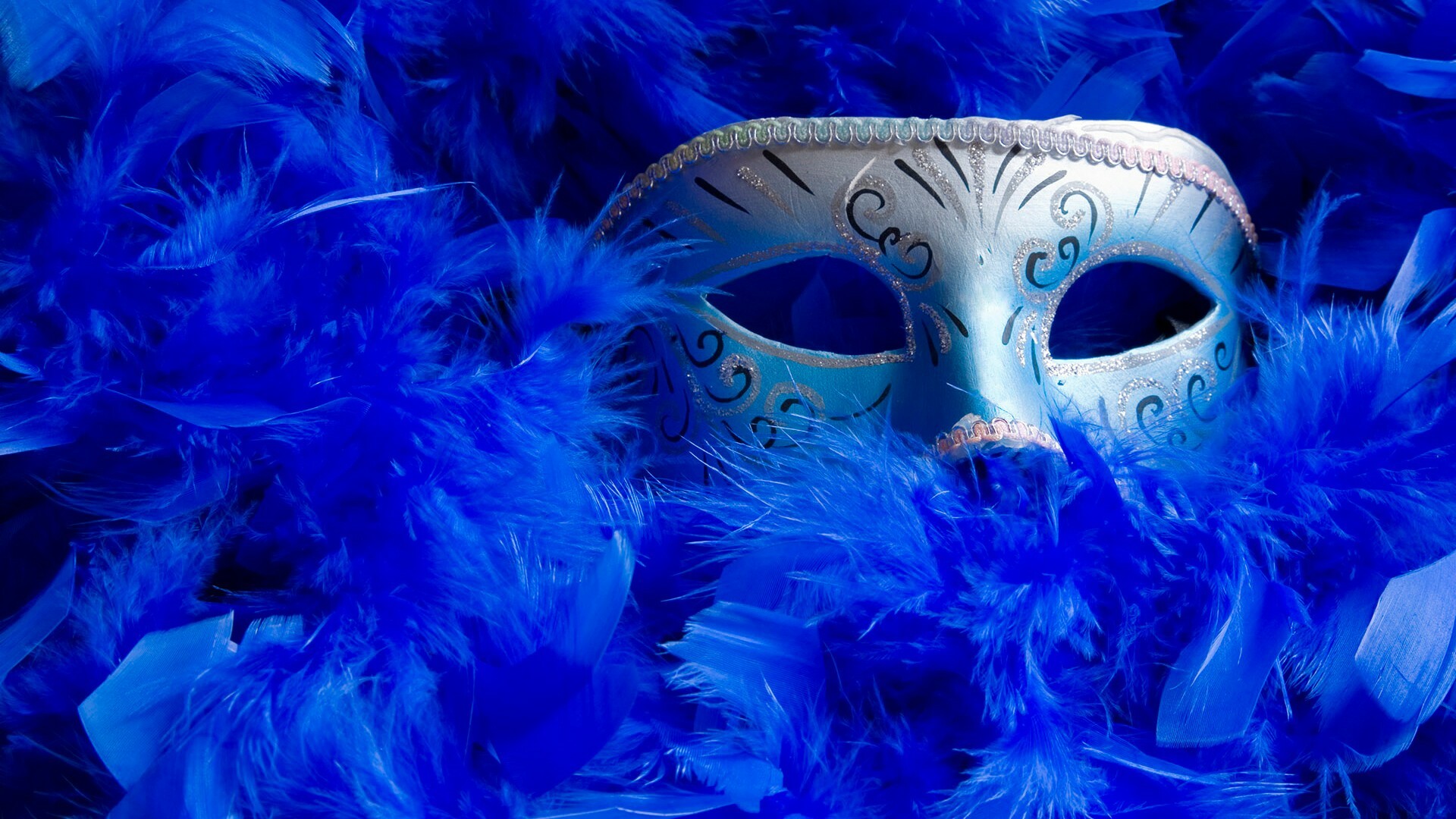 Carnival: Venetian masks, Recognized by their intricate design, baroque style decorations. 1920x1080 Full HD Wallpaper.