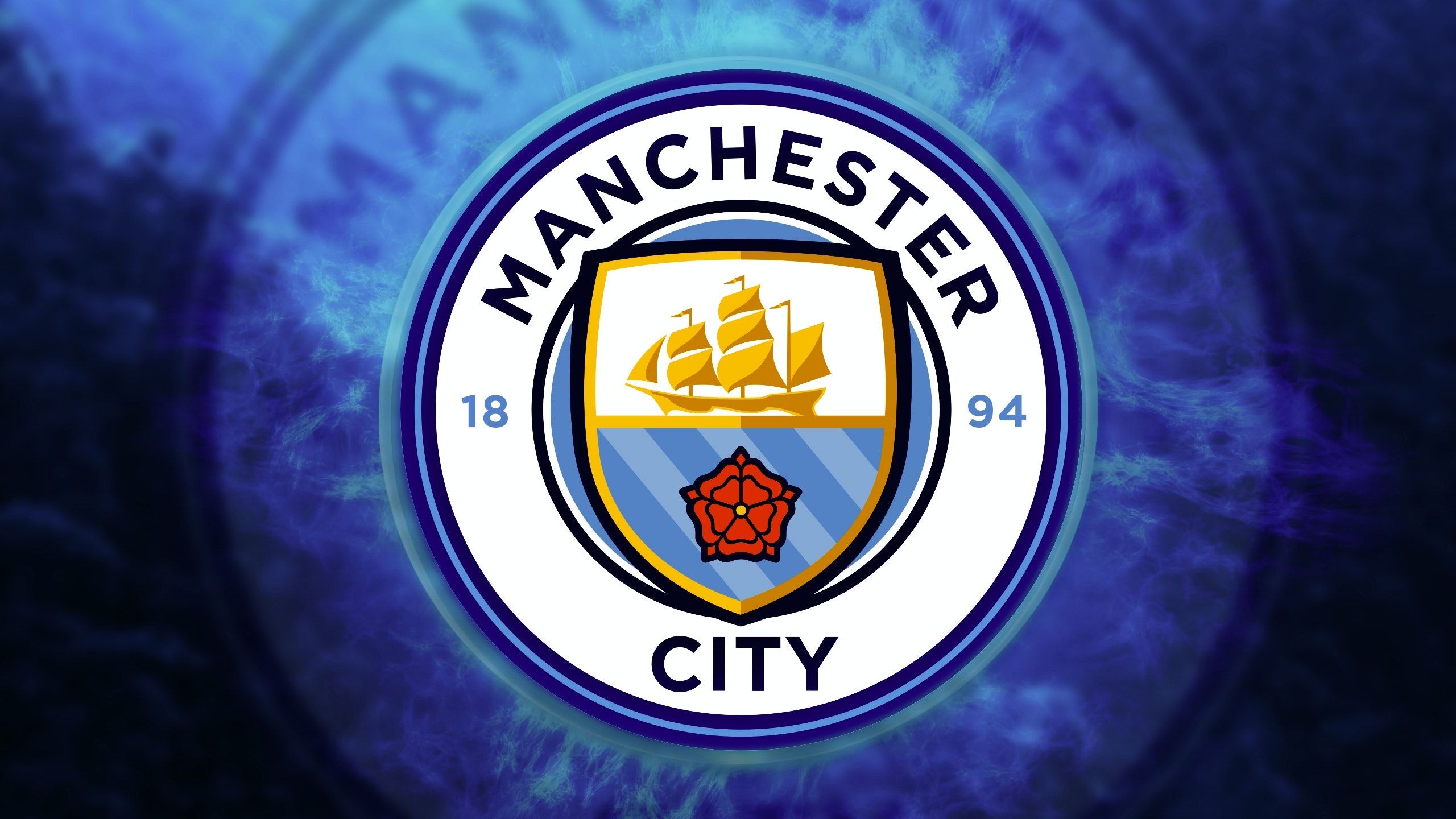 Manchester City FC, Logo wallpapers, High definition, Club pride, 2560x1440 HD Desktop