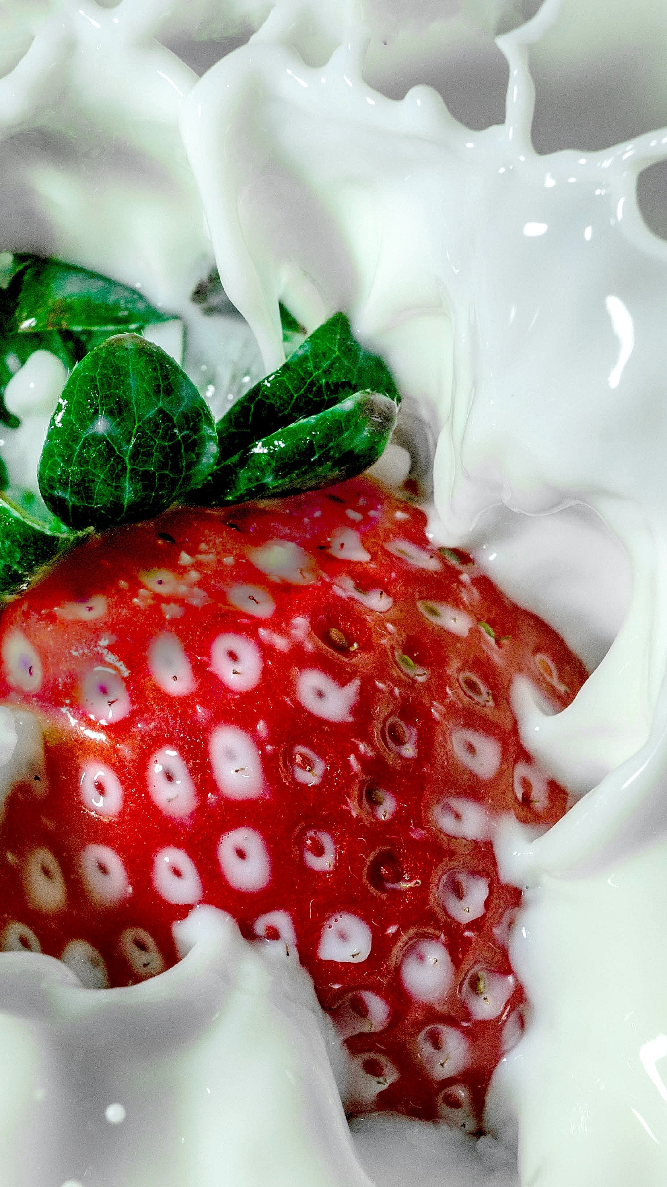 Milk: Strawberry, Contains protein and lactose, Liquid. 2160x3840 4K Wallpaper.