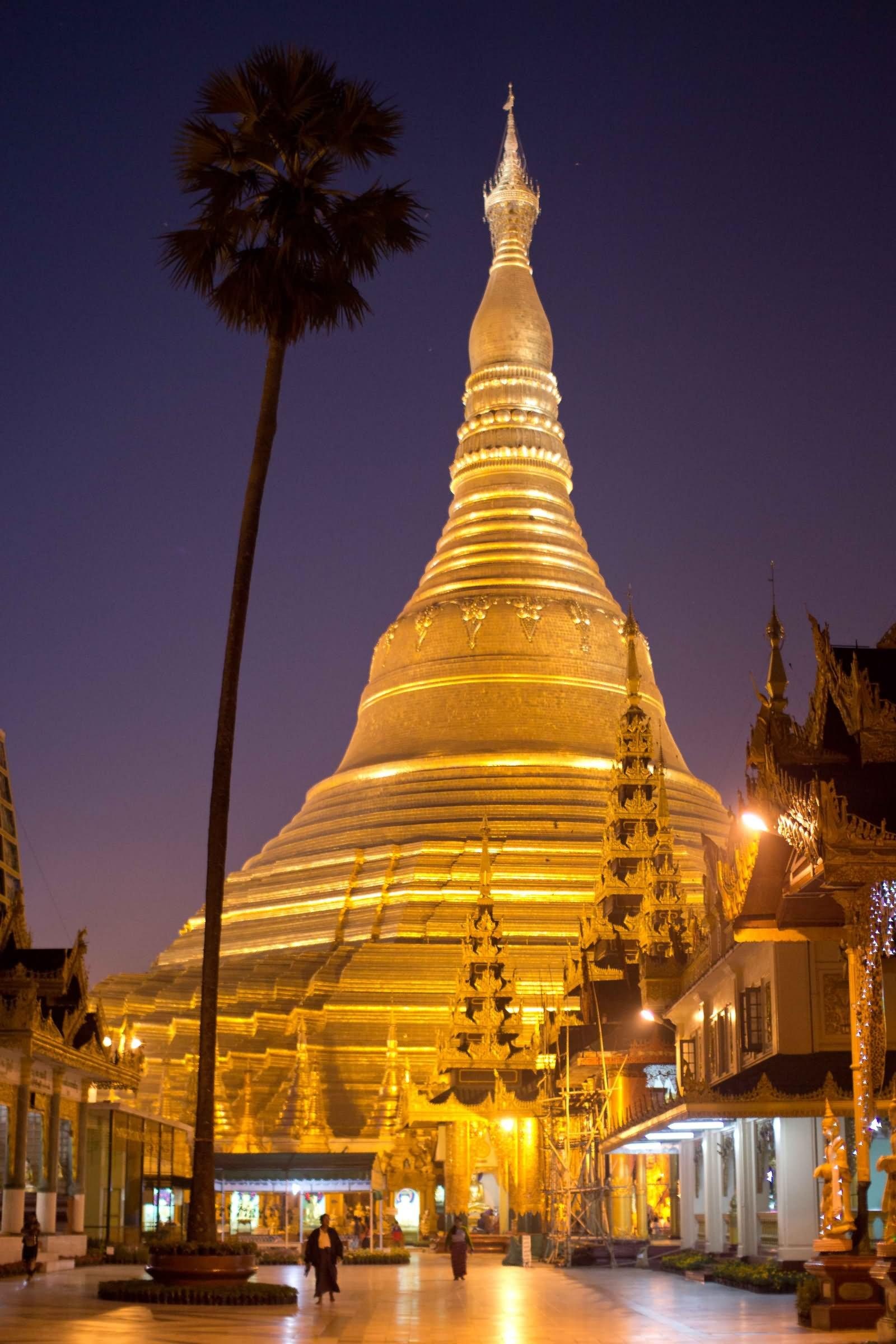 Myanmar: The Shwedagon, The most sacred Buddhist pagoda in Burma. 1600x2400 HD Background.