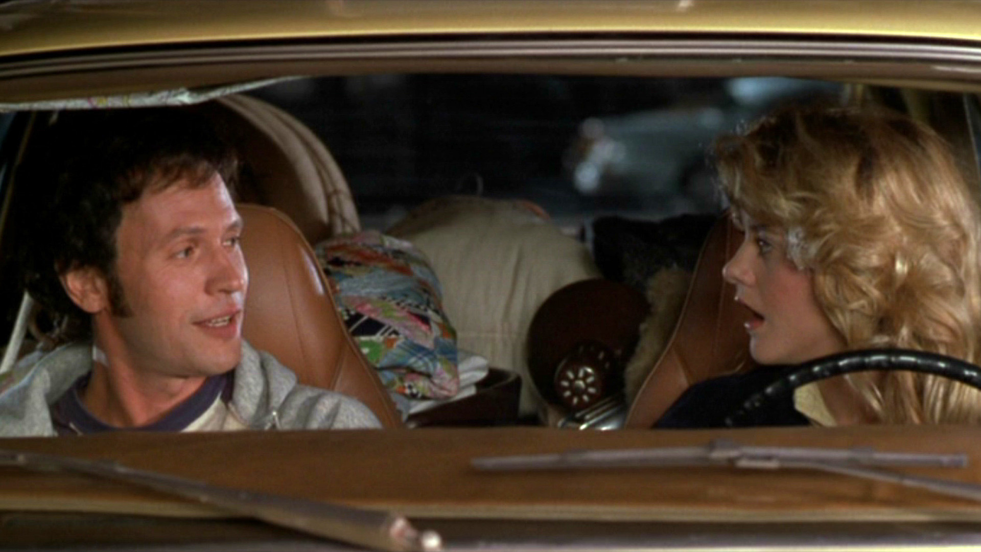 When Harry Met Sally: College graduates Billy Crystal and Meg Ryan share a contentious car ride from Chicago to New York, 1977. 1920x1080 Full HD Background.