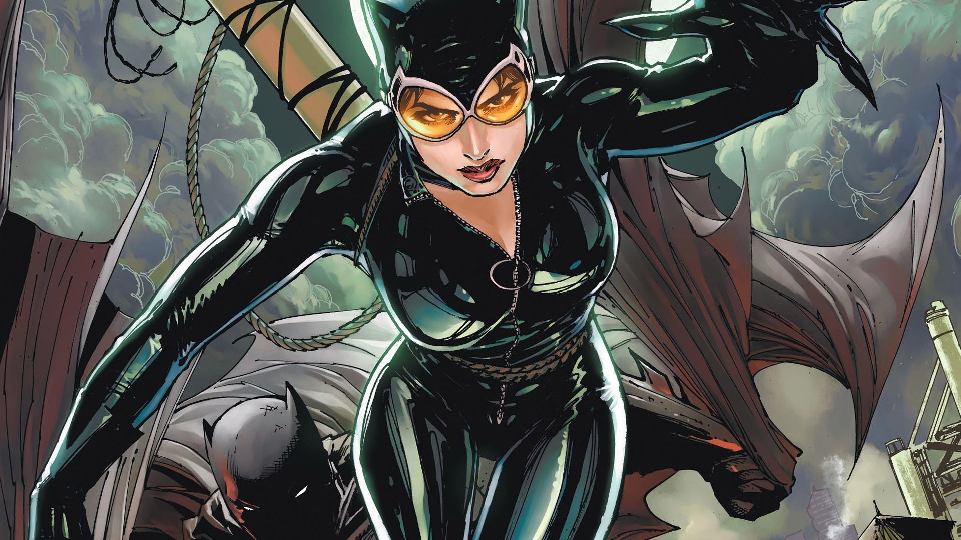 Catwoman: Her role has often fluctuated between villainess and anti-hero. 1920x1080 Full HD Wallpaper.