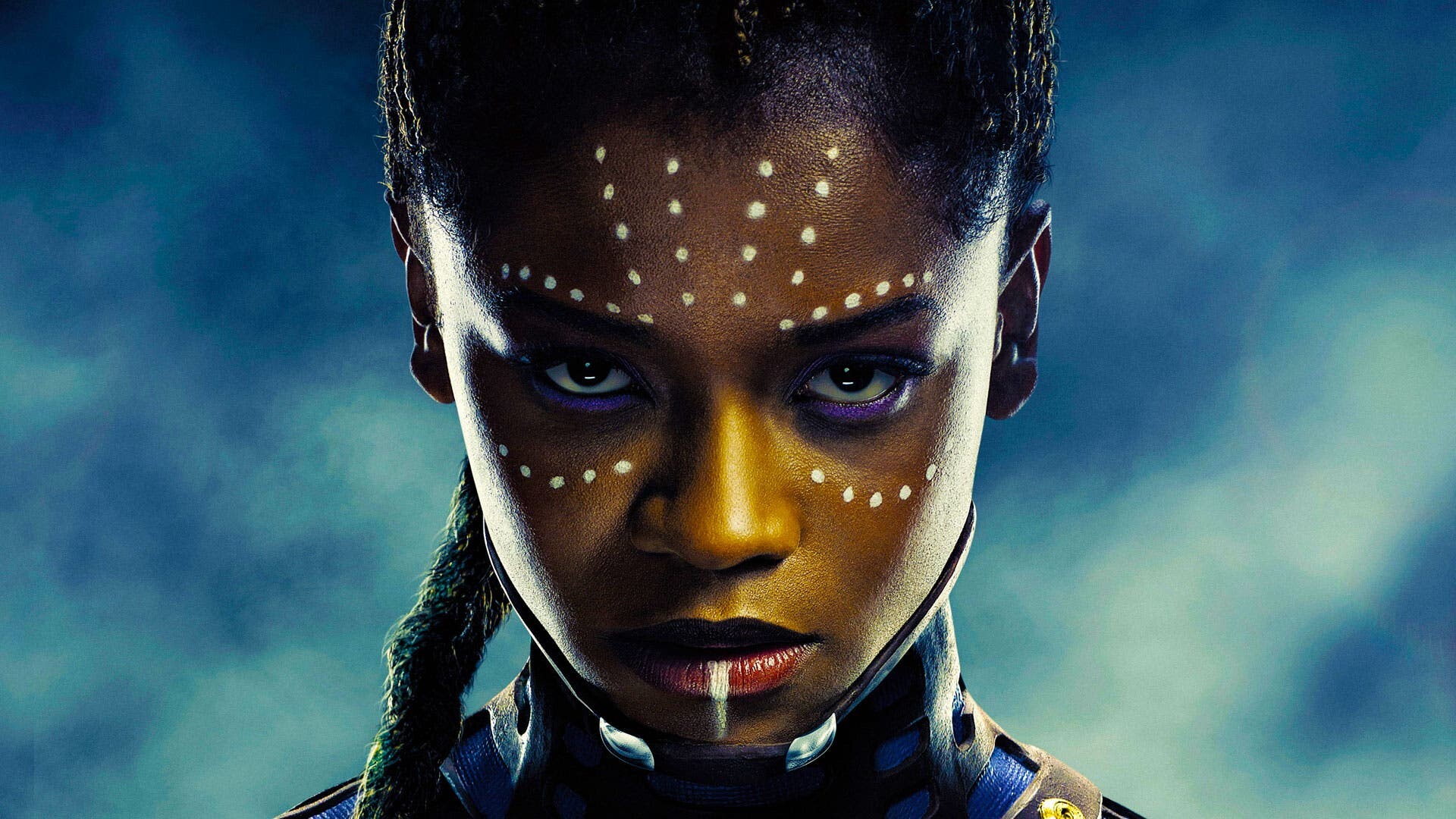 Black Panther: Wakanda Forever: Letitia Wright as Shuri, The daughter of T'Chaka and Ramonda. 1920x1080 Full HD Background.
