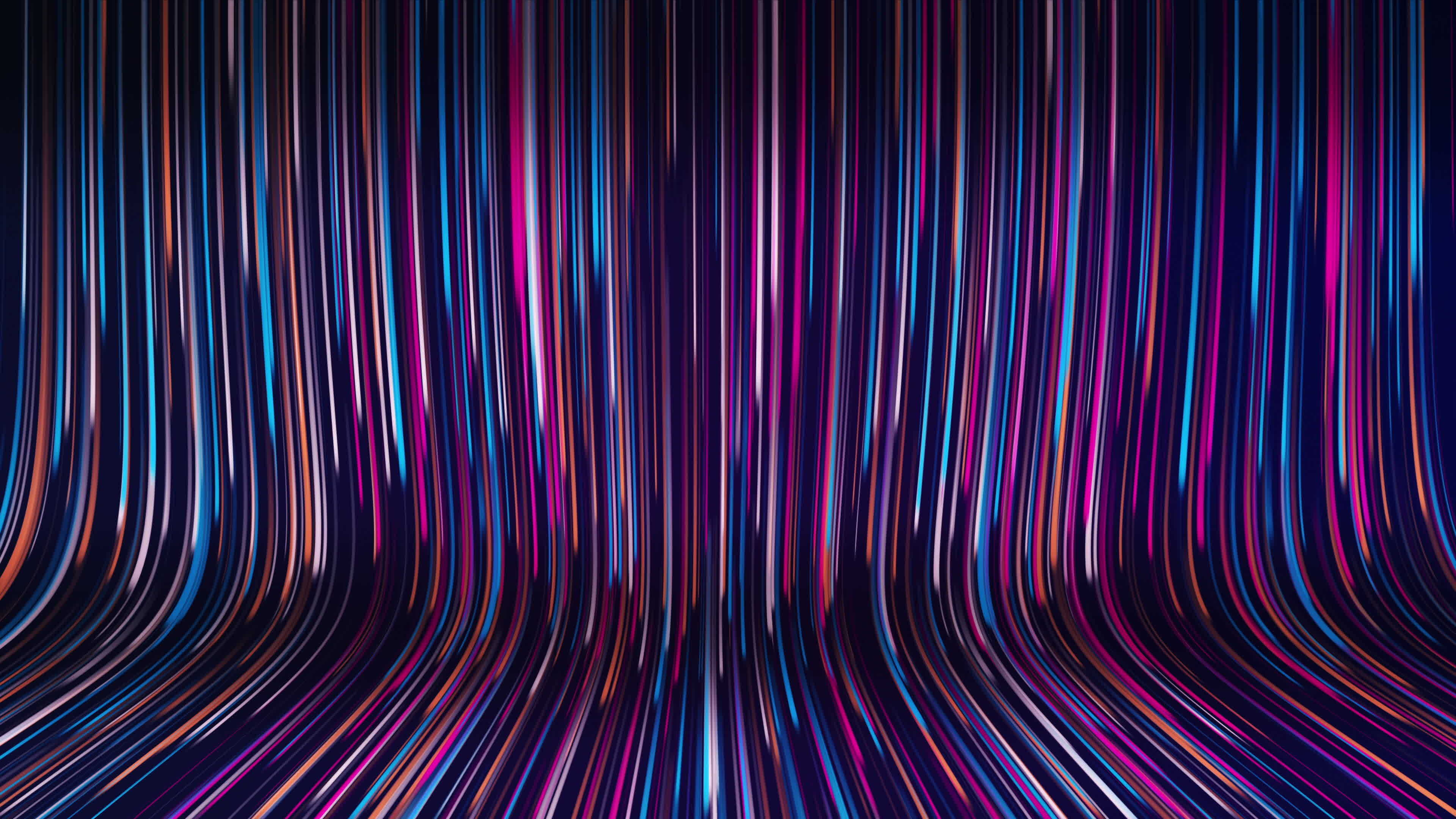 Backdrop: Colorful lines, Computer graphic design, Digital art, Flow, Parallel lines. 3840x2160 4K Wallpaper.