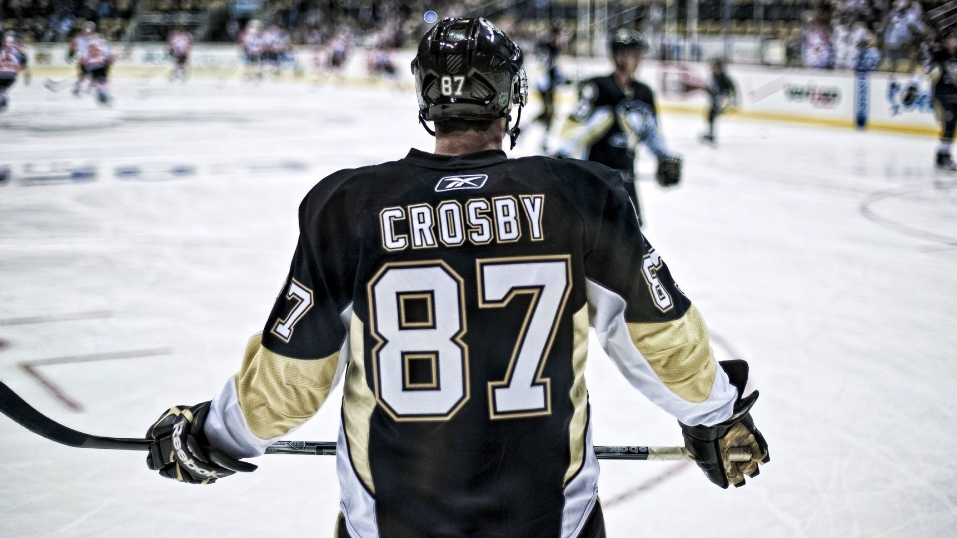 Pittsburgh Penguins: Sidney Crosby, Stanley Cup champions in 1991–92 NHL season. 1920x1080 Full HD Background.