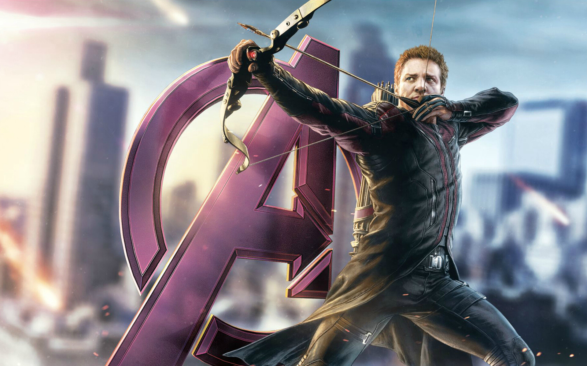 Hawkeye: The only Avenger from the first film that has not received his own solo movie. 1920x1200 HD Background.