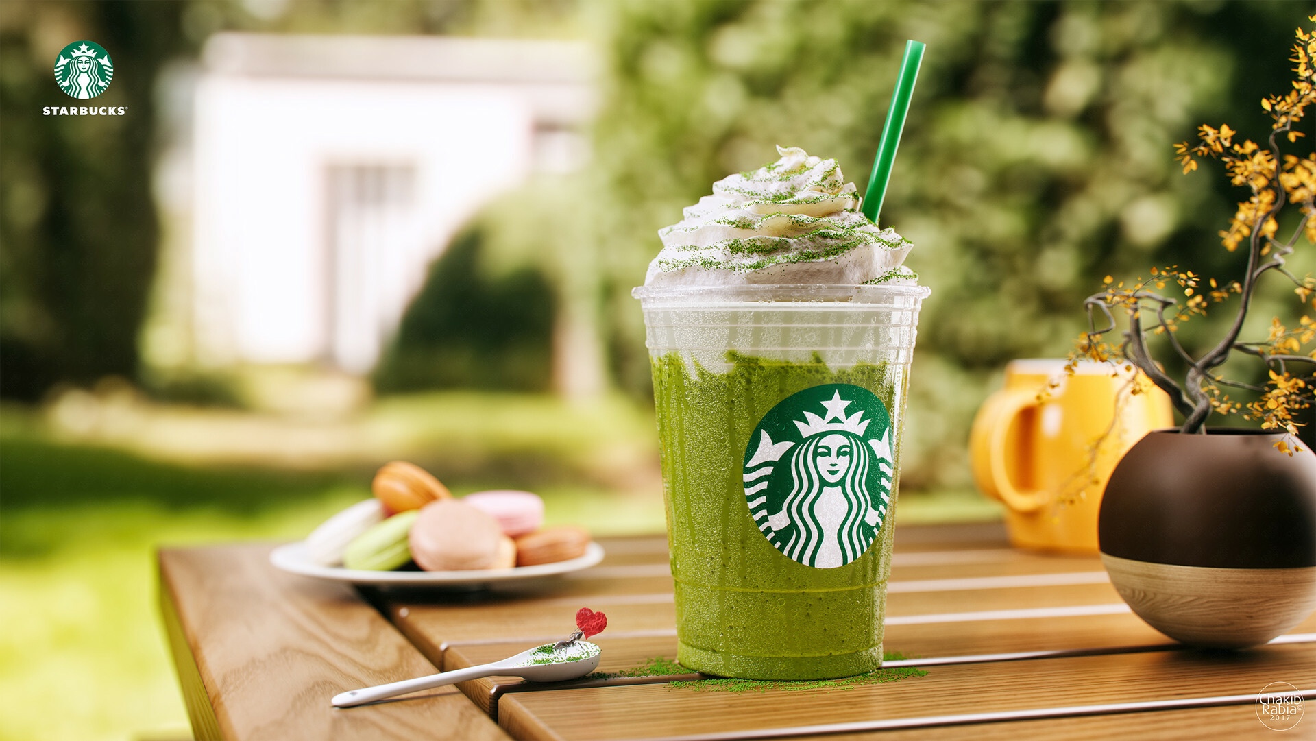 Starbucks: Matcha Frappuccino, Iced tea, Coffee retailer. 1920x1090 HD Wallpaper.