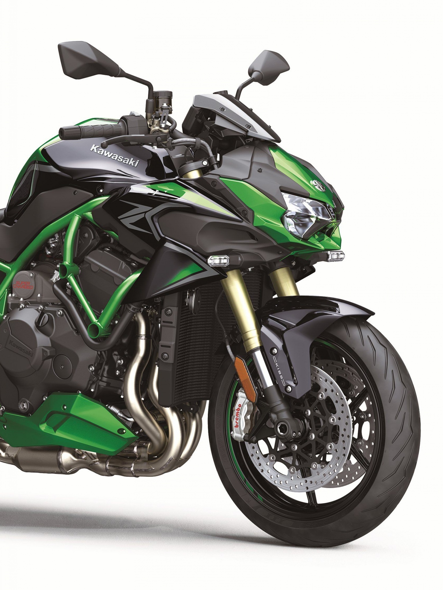 Kawasaki Z H2, Extreme power unleashed, Thrilling performance, Aggressive stance, 1540x2050 HD Phone