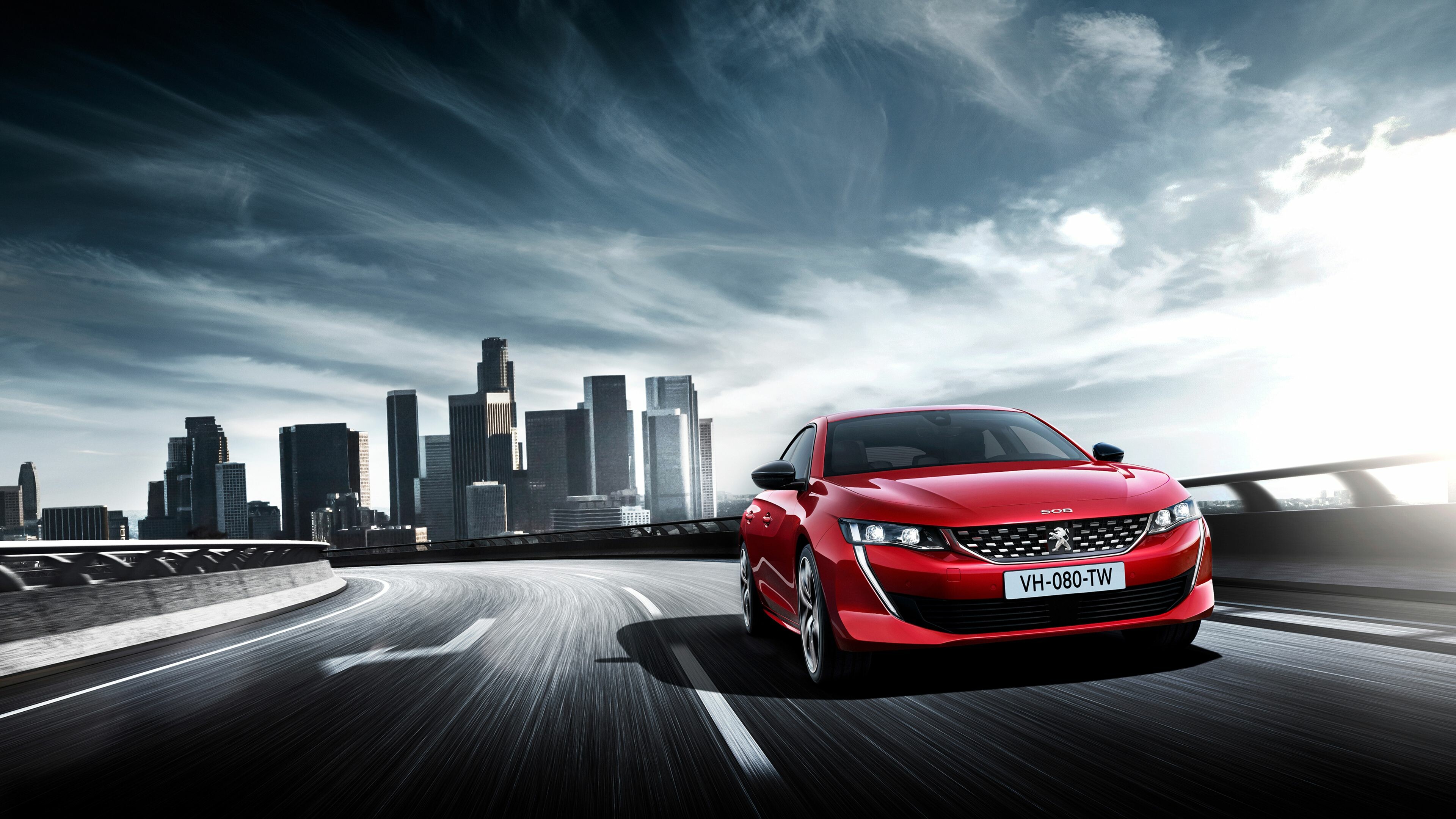 Peugeot: Model 508, A French brand of automobiles owned by Stellantis. 3840x2160 4K Wallpaper.