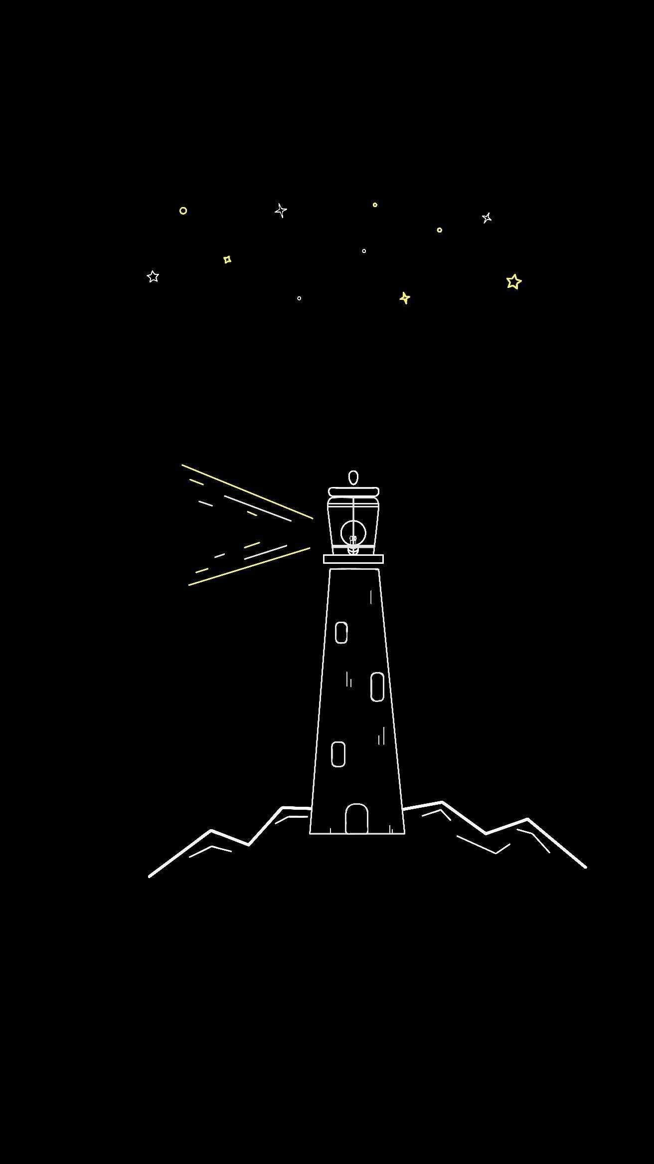 Lighthouse, Minimalist Wallpaper, 1320x2340 HD Handy