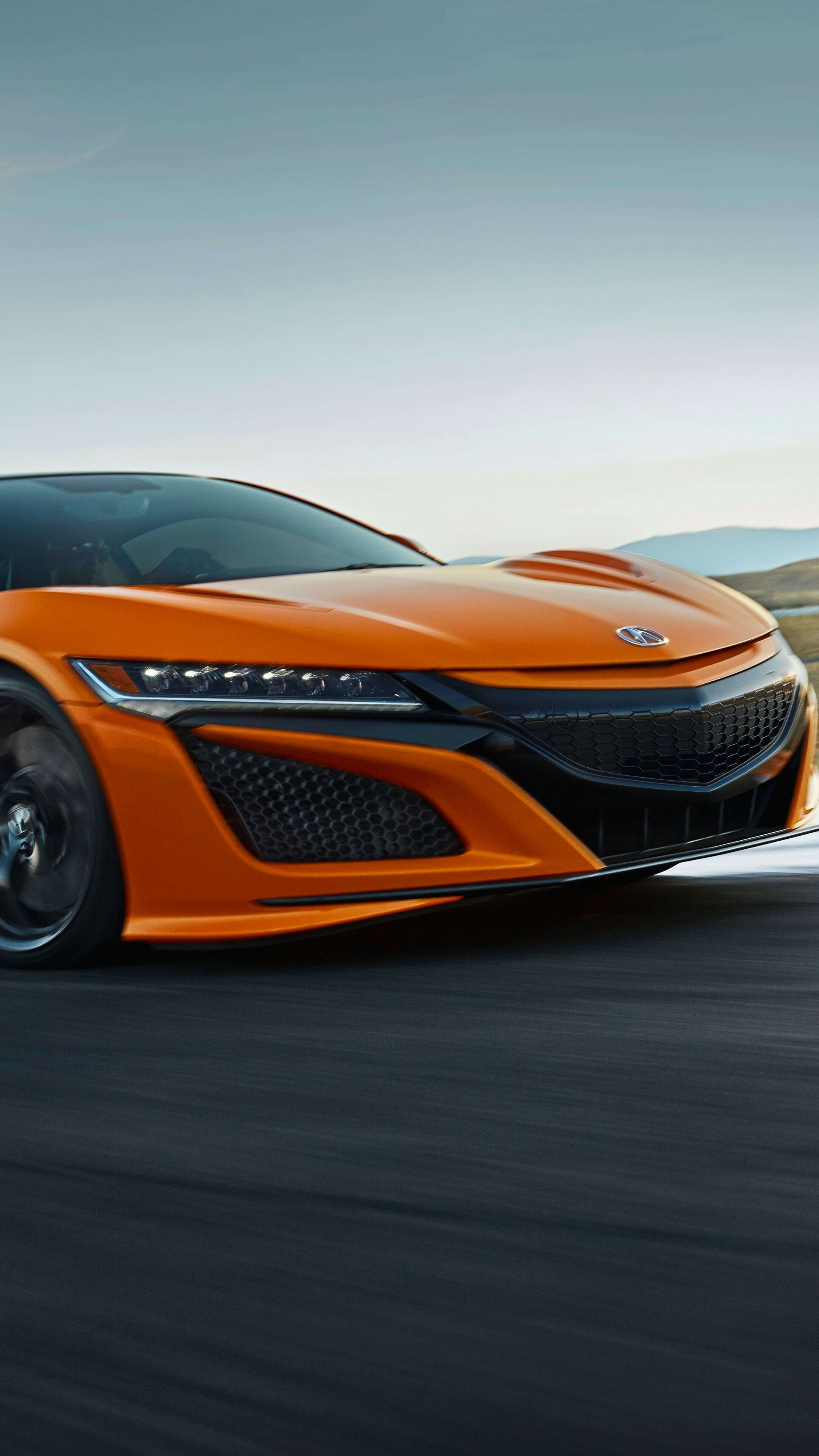 Acura: NSX, A two-seat, mid-engined coupe sports car manufactured by Honda. 2160x3840 4K Background.