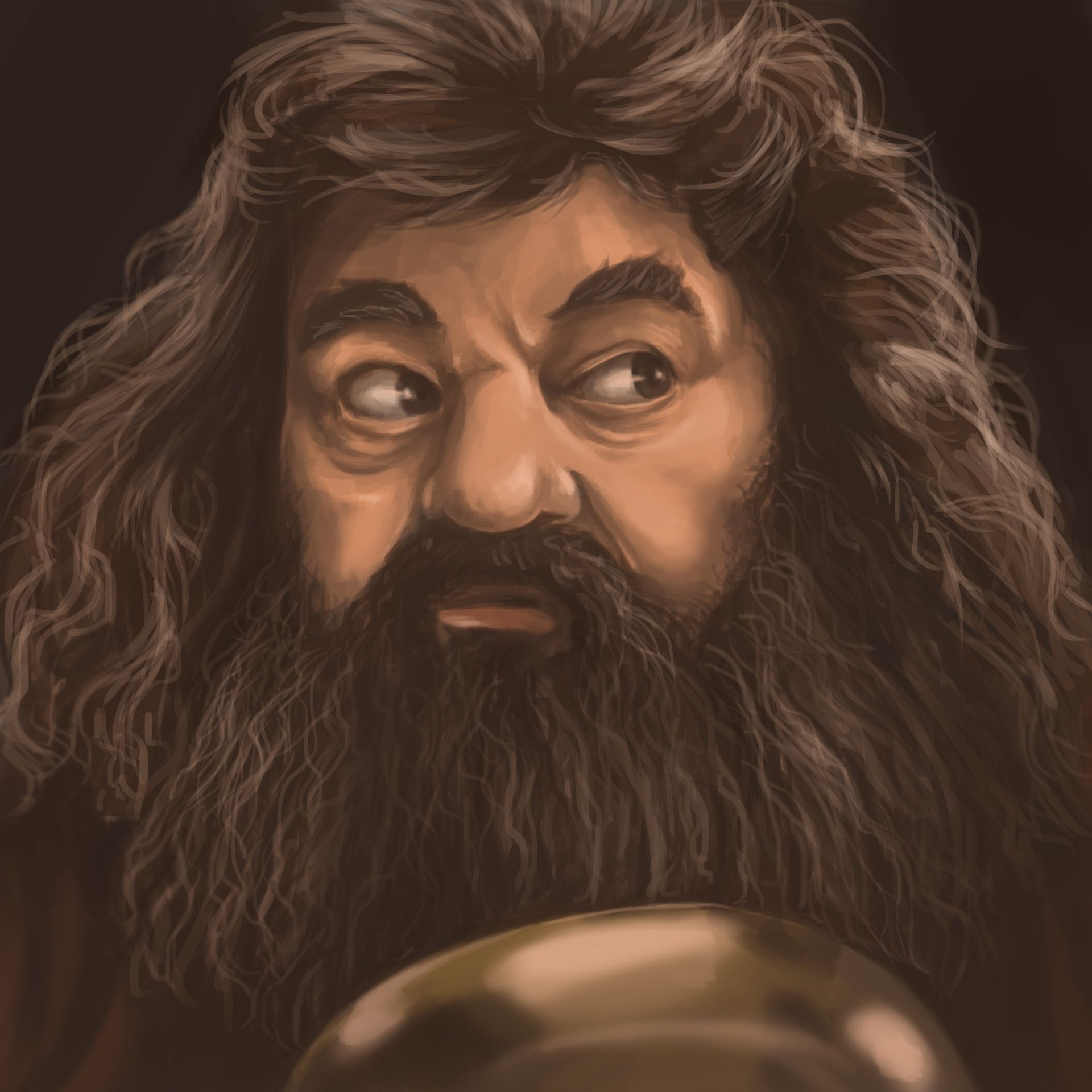 Hagrid, Master of dragons, Artistic portrayal, Rubeus Hagrid's legacy, 1920x1920 HD Handy
