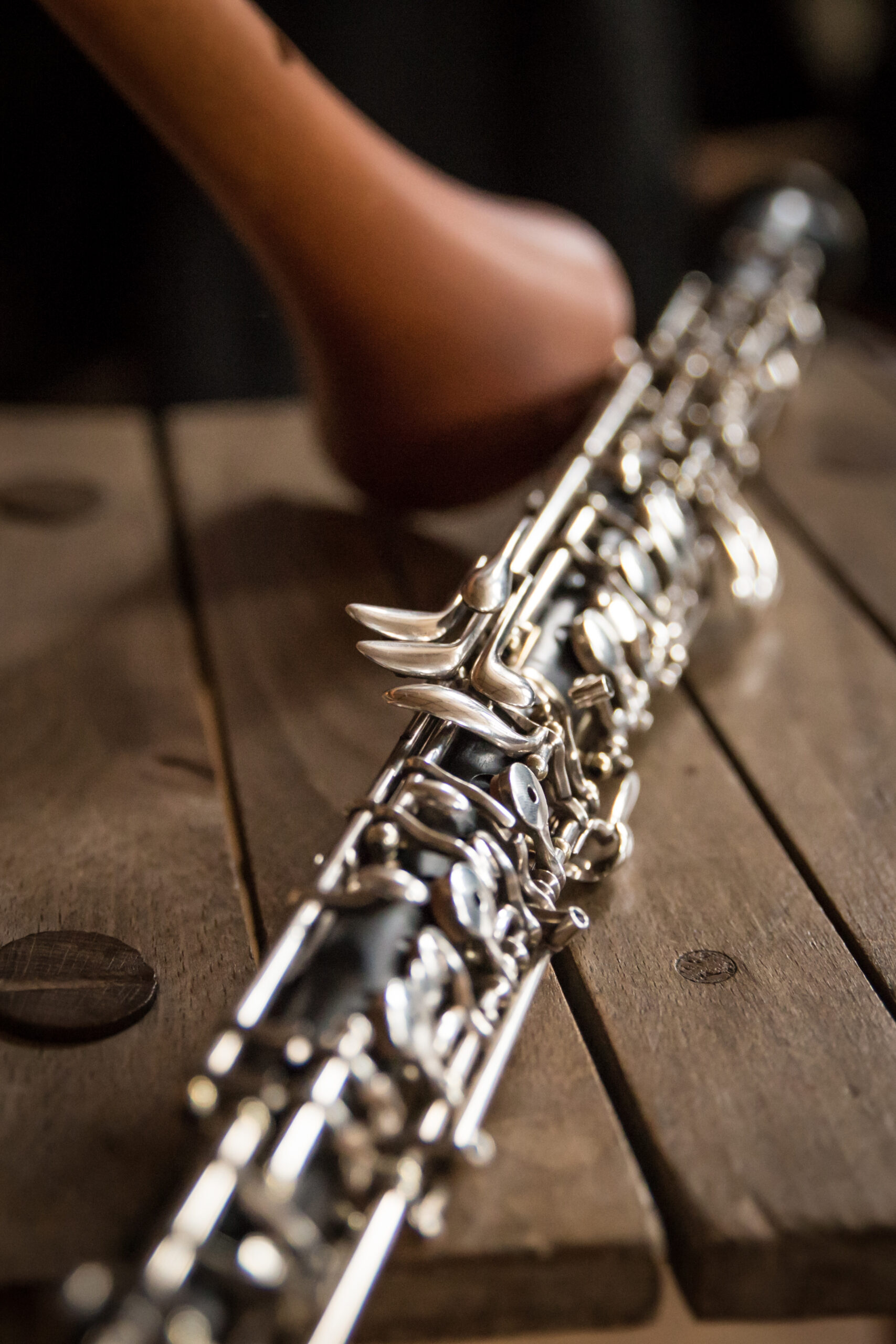 Oboe: A musical instrument played by blowing through a double reed in the top end. 1710x2560 HD Wallpaper.