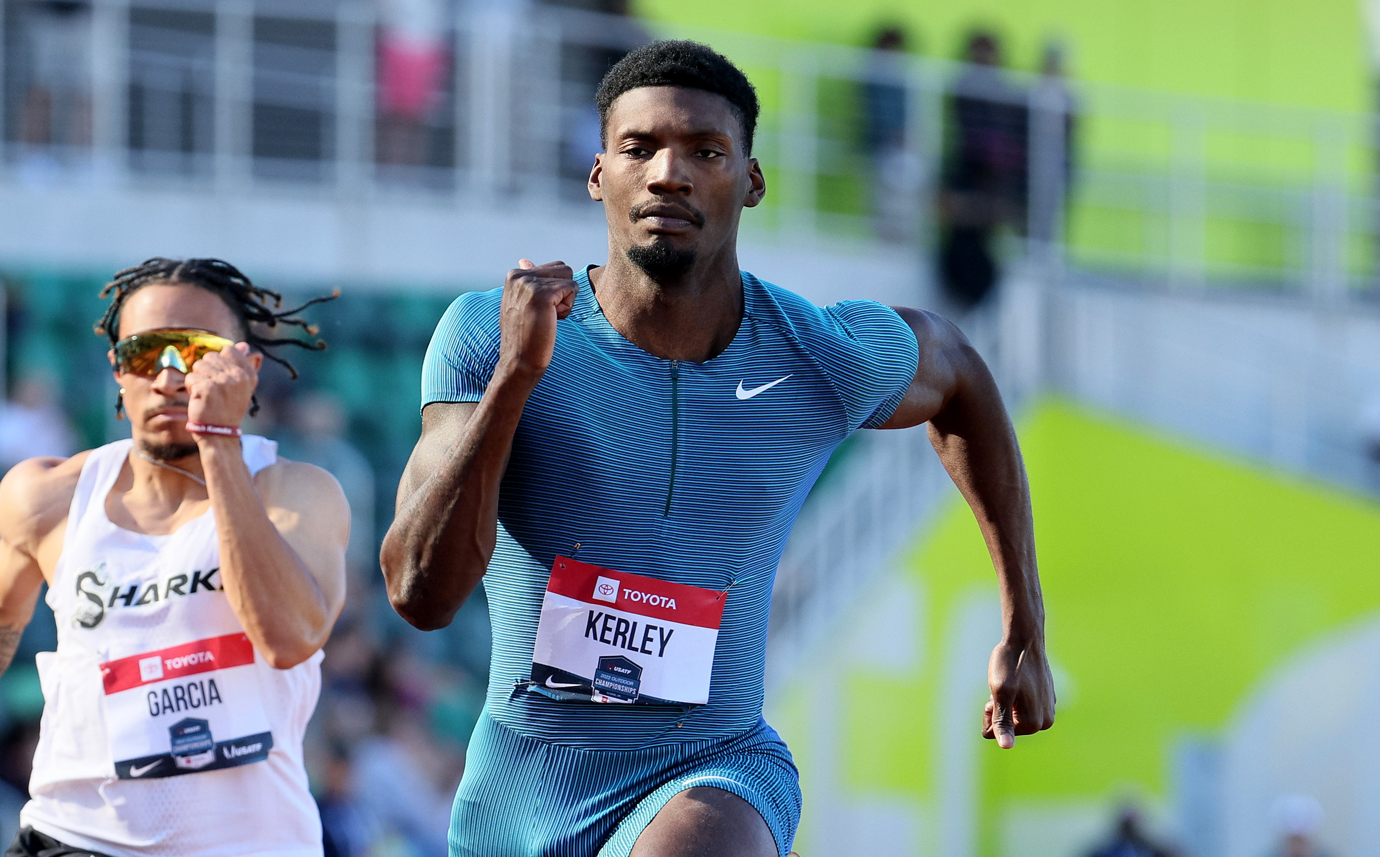 Fred Kerley, World-leading time, USA track and field, 2820x1750 HD Desktop