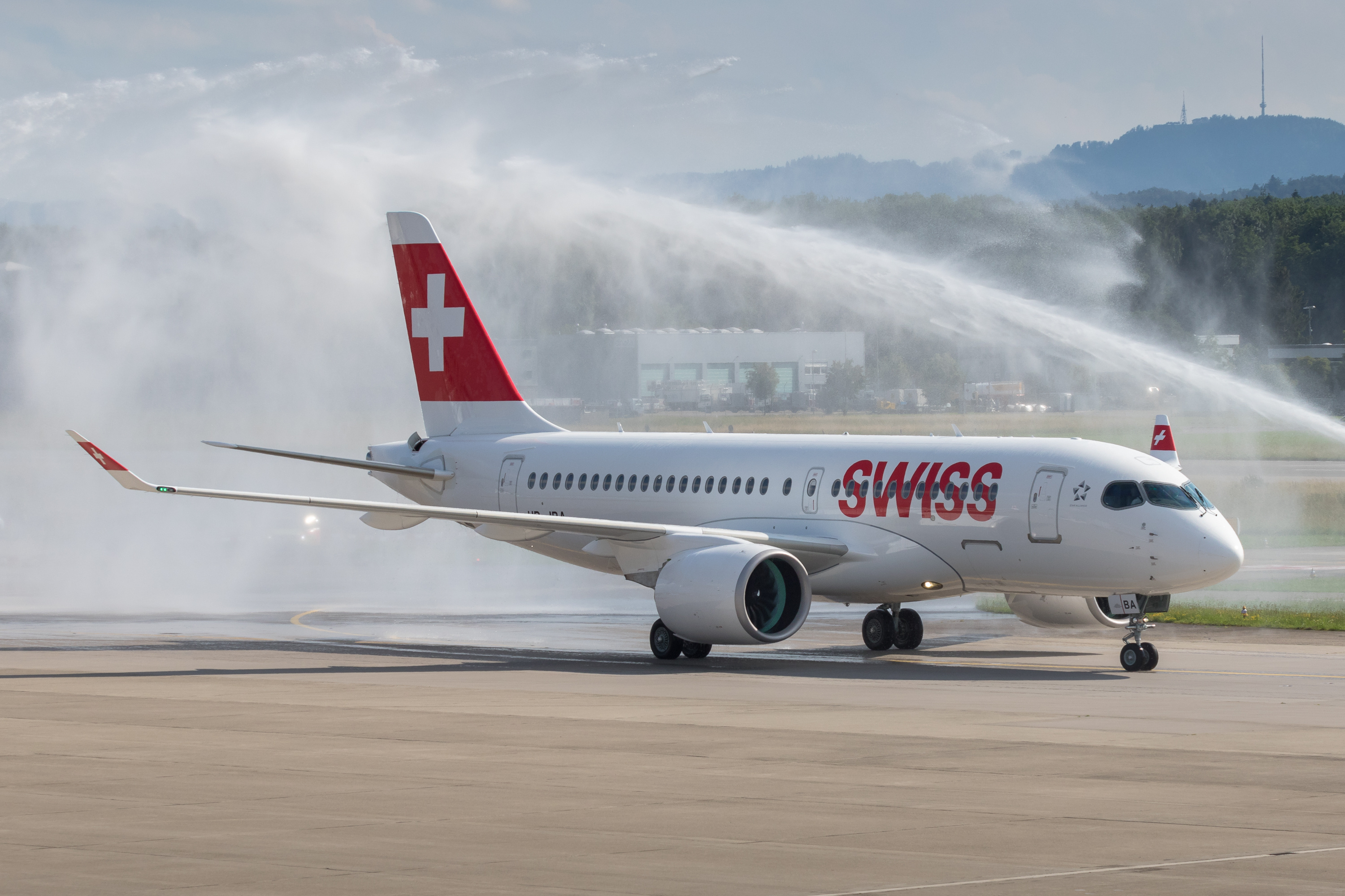 Bombardier CS100, Swiss aviation, Passenger comfort, European travel, 3000x2000 HD Desktop