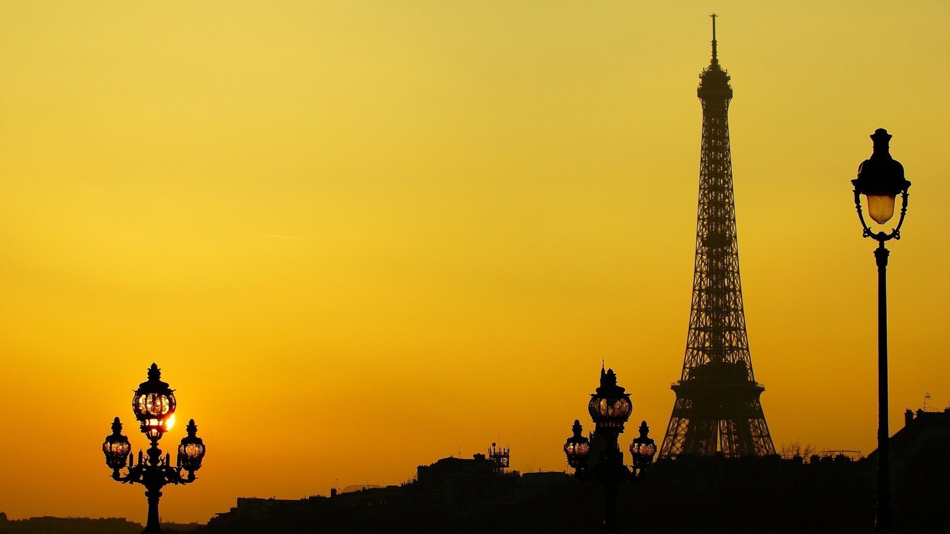 Paris: The City of Art, Sunset, Tower. 1920x1080 Full HD Background.