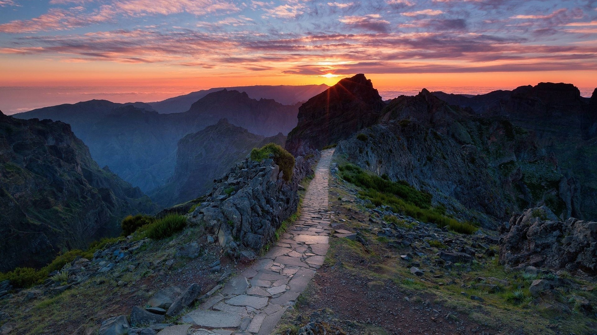 Madeira Travels, Sunset tranquility, Mountain escapades, Natural beauty, 1920x1080 Full HD Desktop