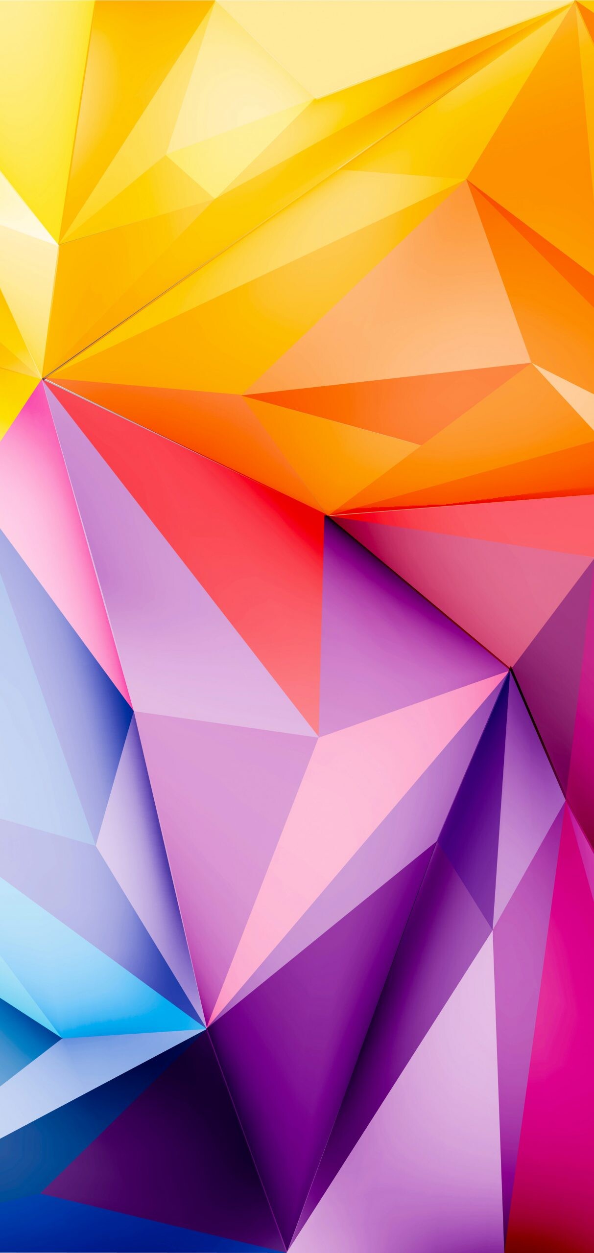 Triangle: Abstract geometry, Color and gradients, Polygons. 1220x2560 HD Background.