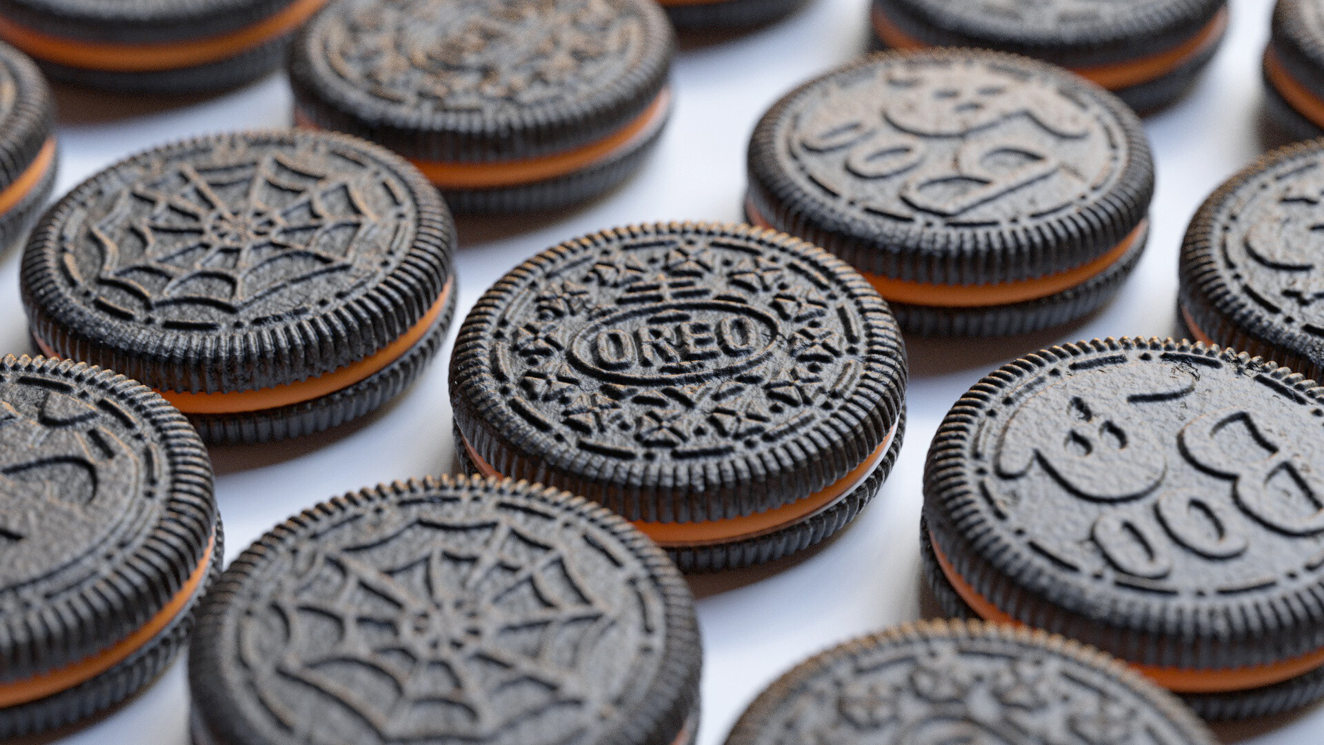 Oreo Cookies: Originally produced by Nabisco in New York City in 1912. 1920x1080 Full HD Background.