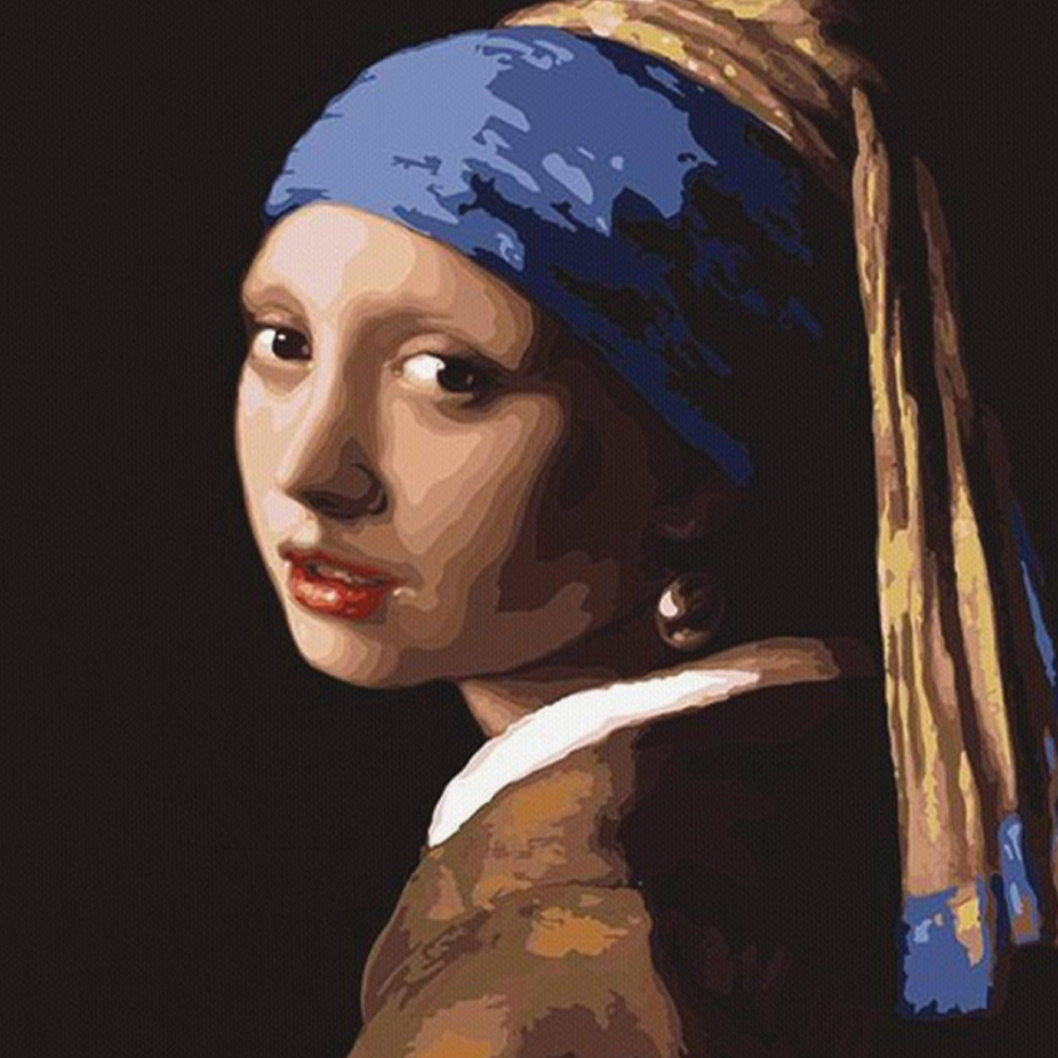 Girl with a Pearl Earring, Johannes Vermeer, Year 2022, Happy paintings, 2130x2130 HD Phone
