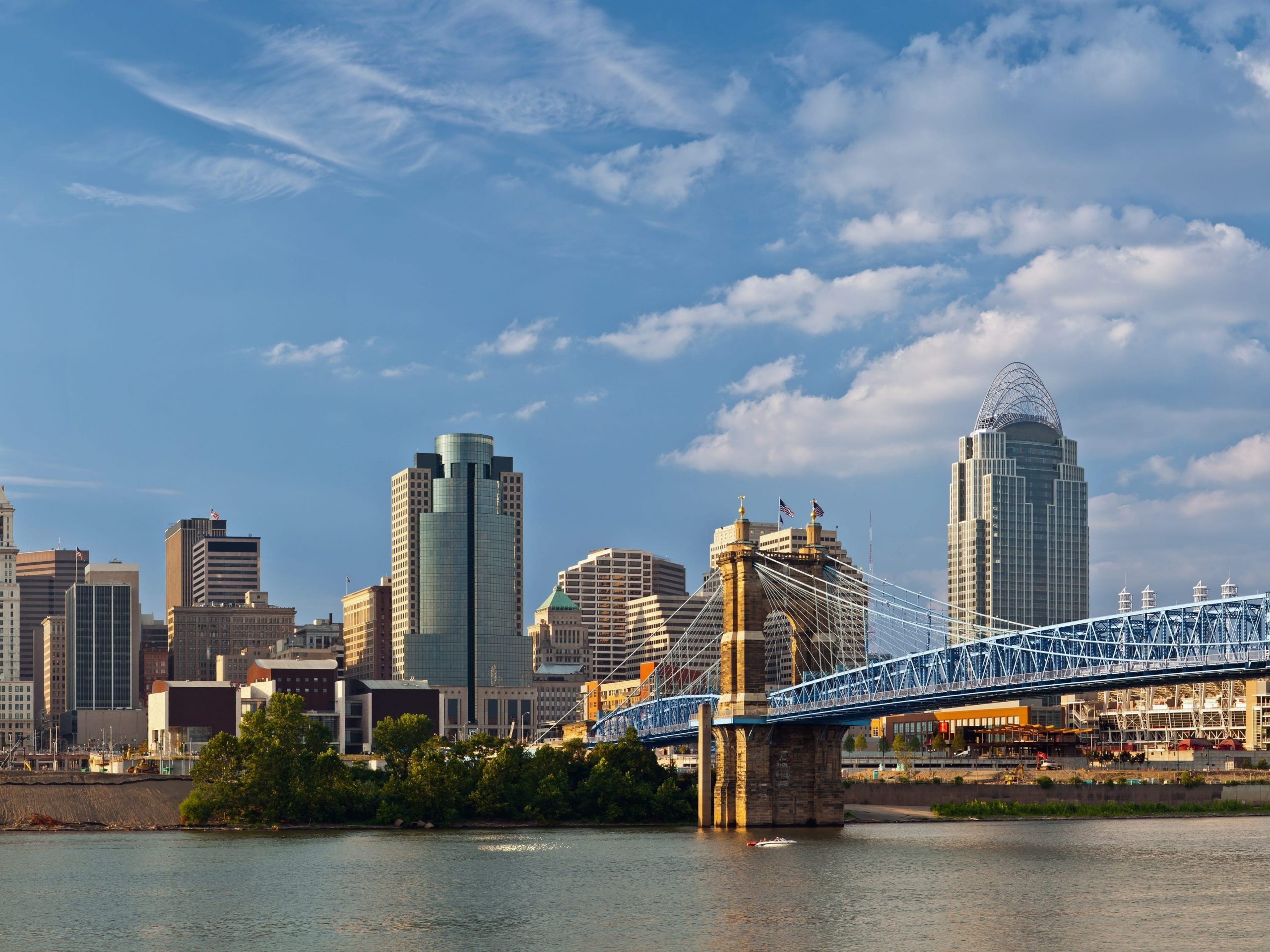 Cincinnati skyline, Local's guide, Visiting Cincinnati, Midwest travels, 2560x1920 HD Desktop