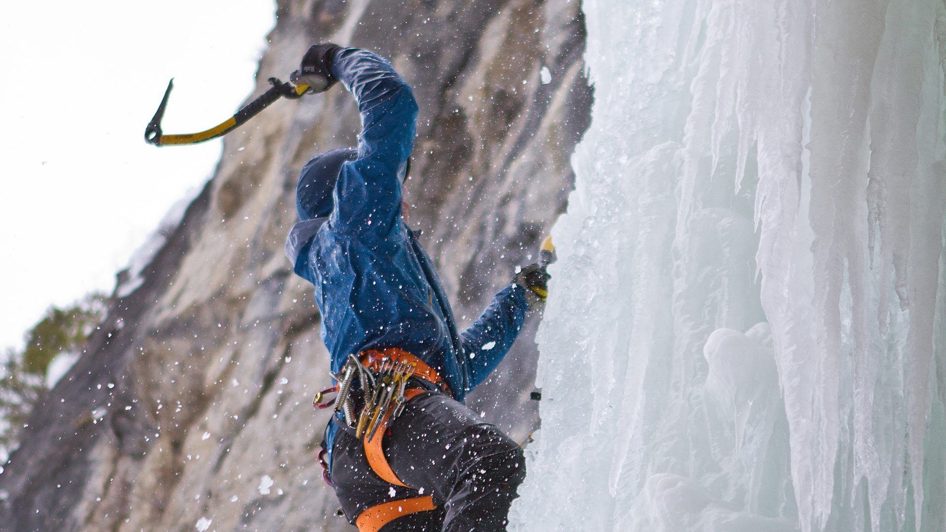 Ice Climbing: North America, Ice Climbers In Ouray, Ice Park. 1920x1080 Full HD Wallpaper.