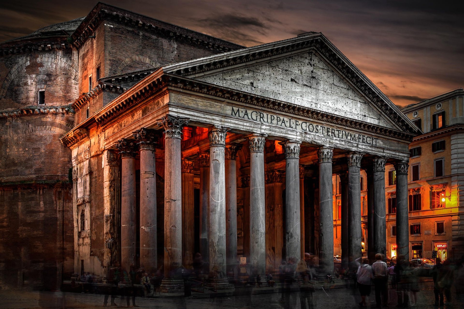Pantheon beauty, High-definition artwork, Roman temple, Arch of Agrippa, 1920x1280 HD Desktop