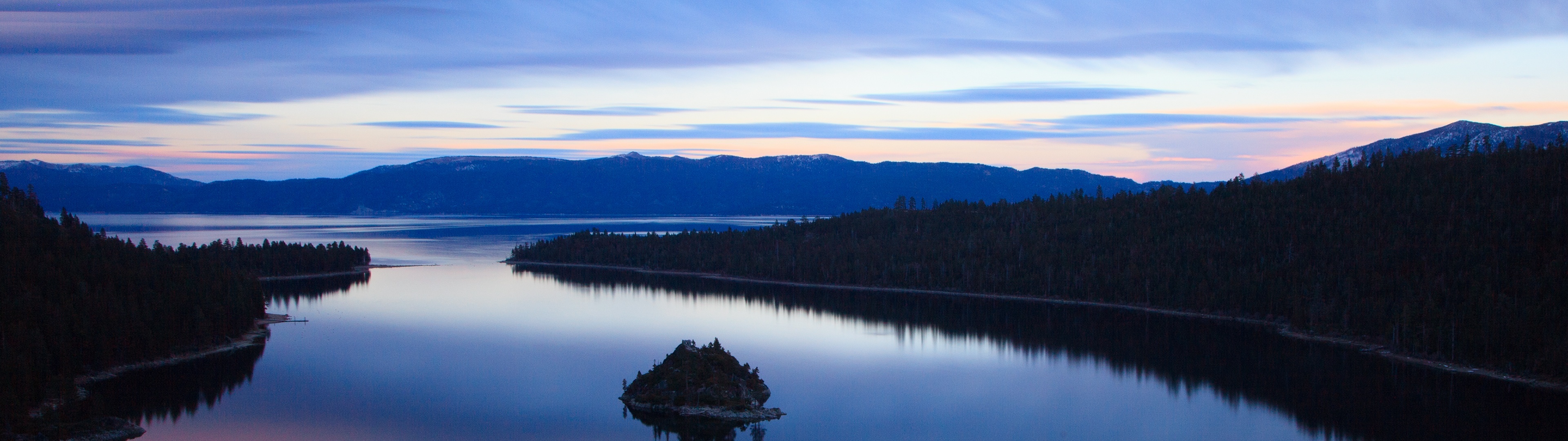 Emerald Bay, Lake Tahoe, California, 3840x1080 Dual Screen Desktop