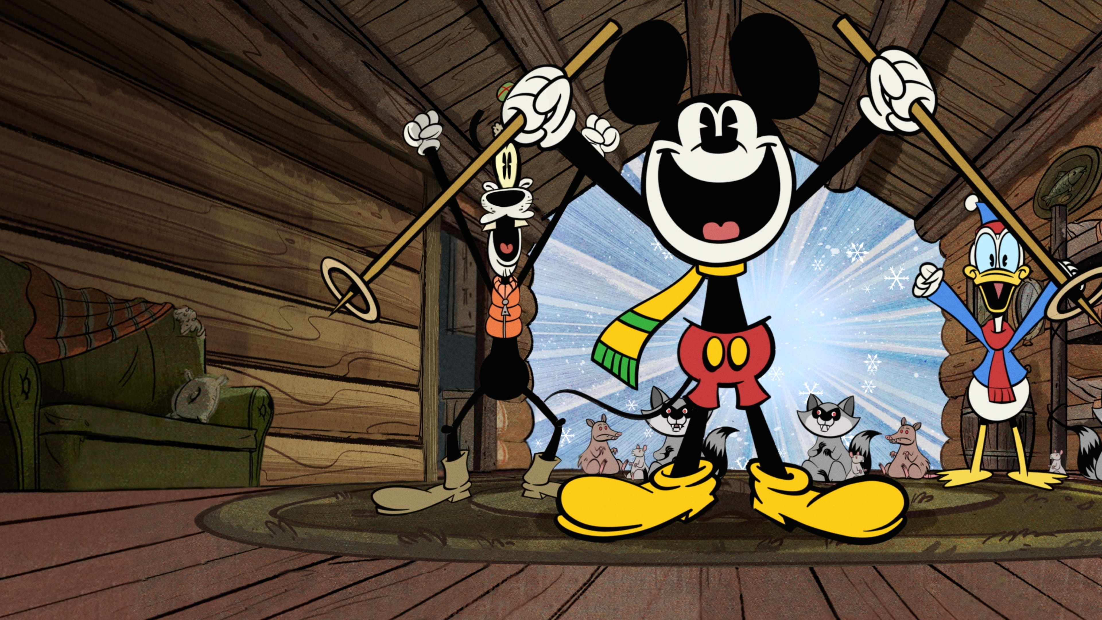 Mickey Mouse Animation, Wonderful Winter, Mickey Mouse movie, Moviespie, 3840x2160 4K Desktop