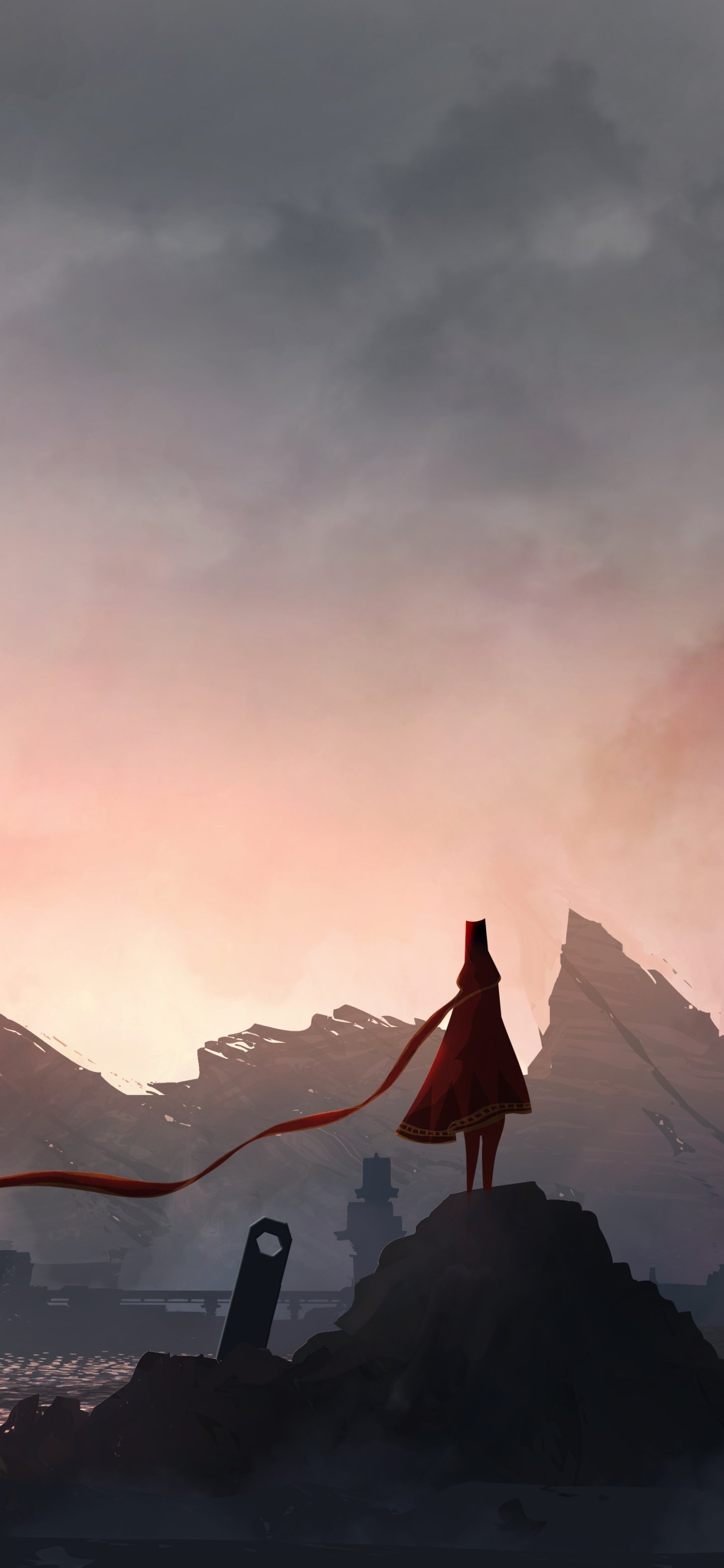 Journey game, Epic adventure, Enigmatic world, Gaming masterpiece, 1440x3120 HD Handy