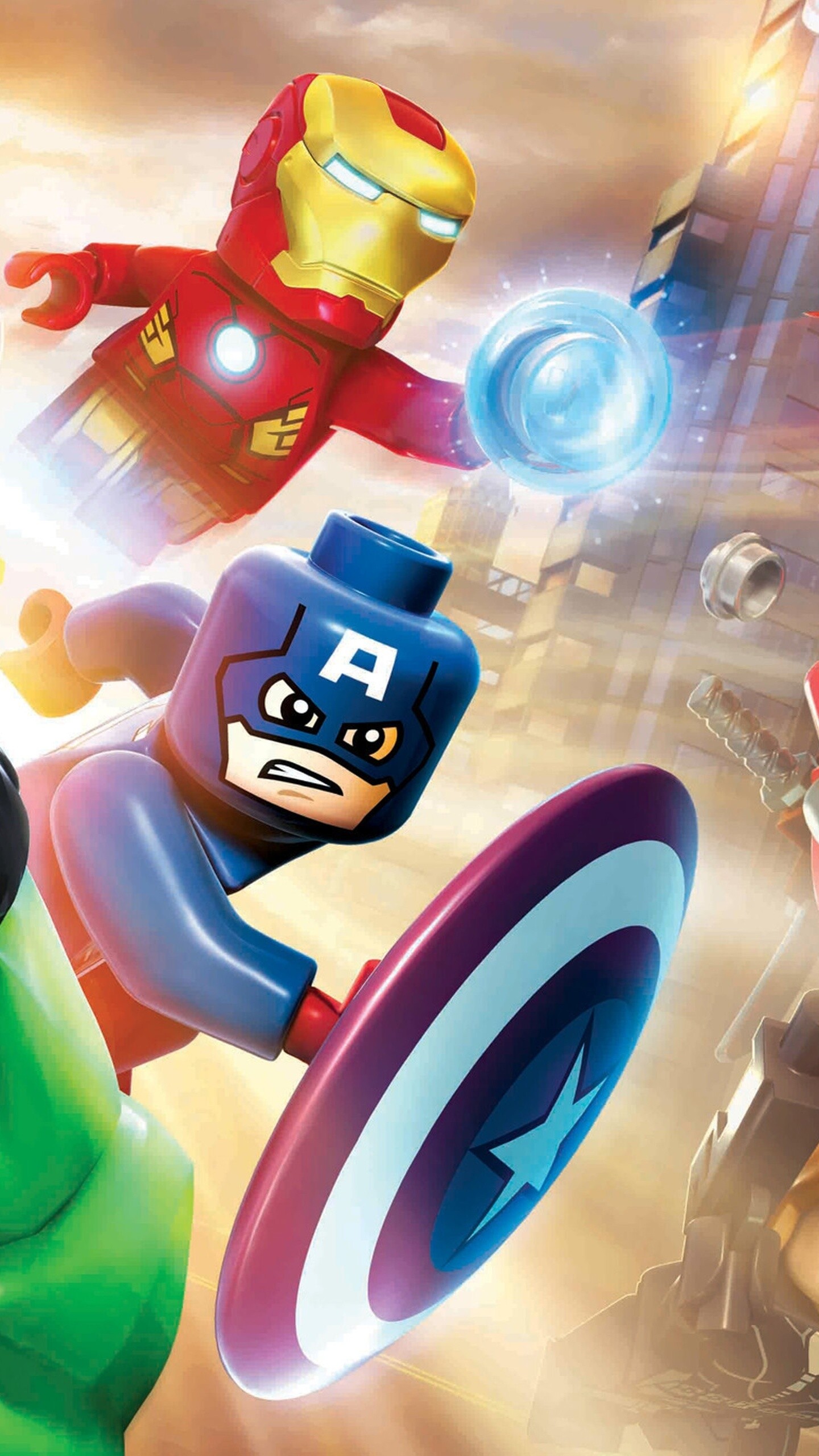 Lego: Marvel superheroes, Used to construct a variety of different objects. 1440x2560 HD Background.