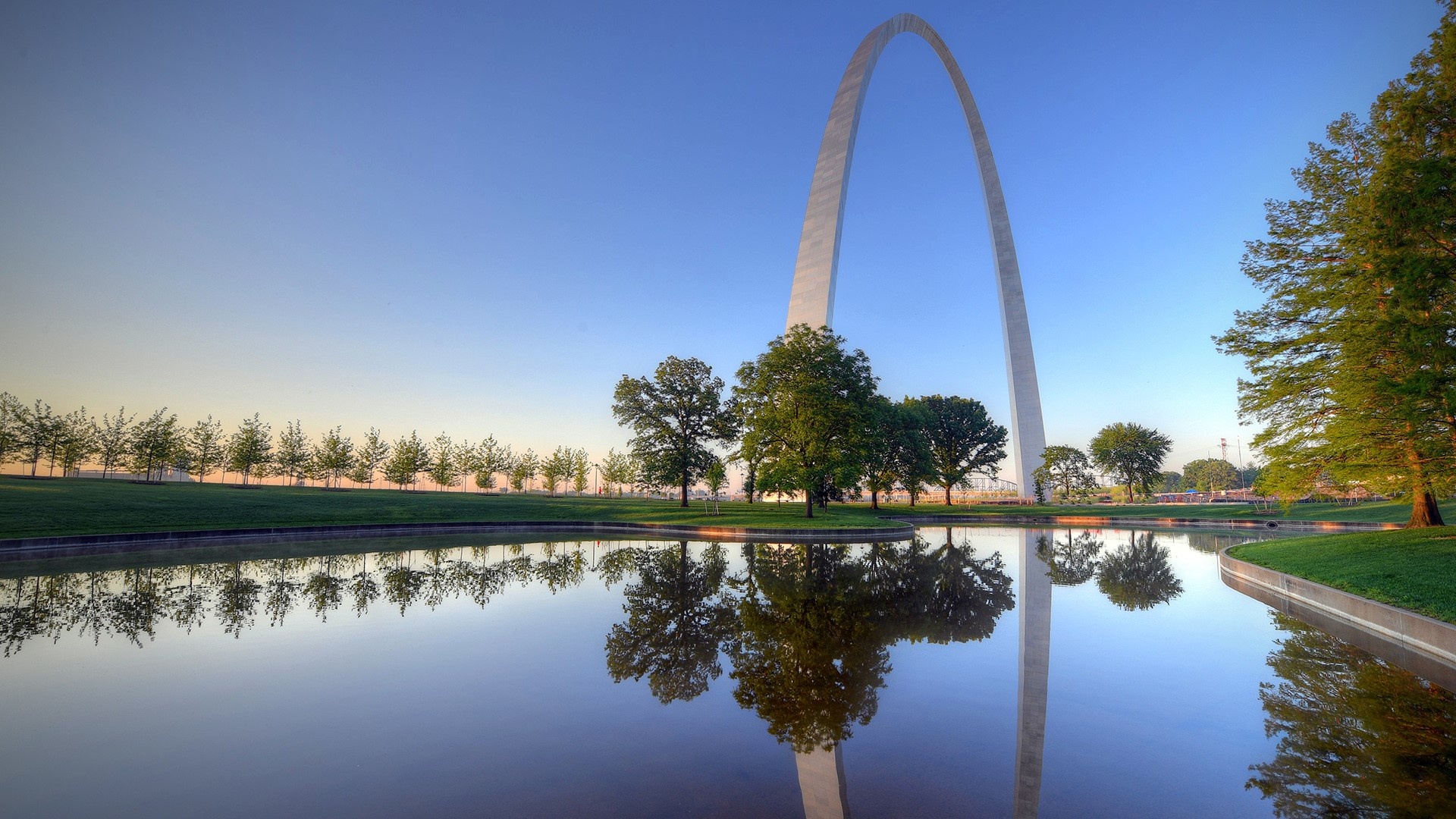Gateway Arch, St. Louis monument, USA spotlight images, Windows 10 background, 1920x1080 Full HD Desktop