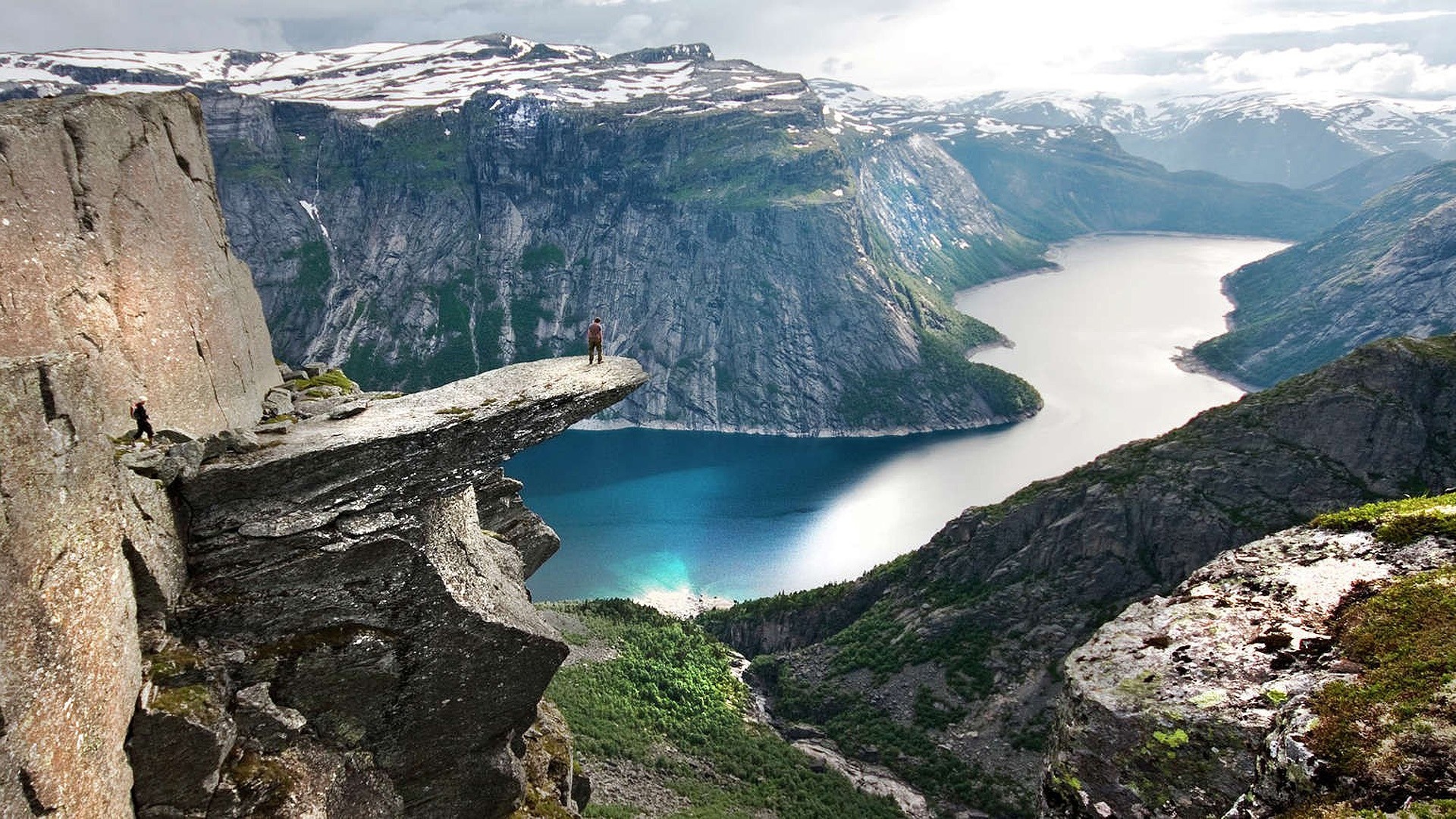 Trolltunga Norway beauty, Stunning wallpapers, Captivating backgrounds, Norwegian wonders, 1920x1080 Full HD Desktop