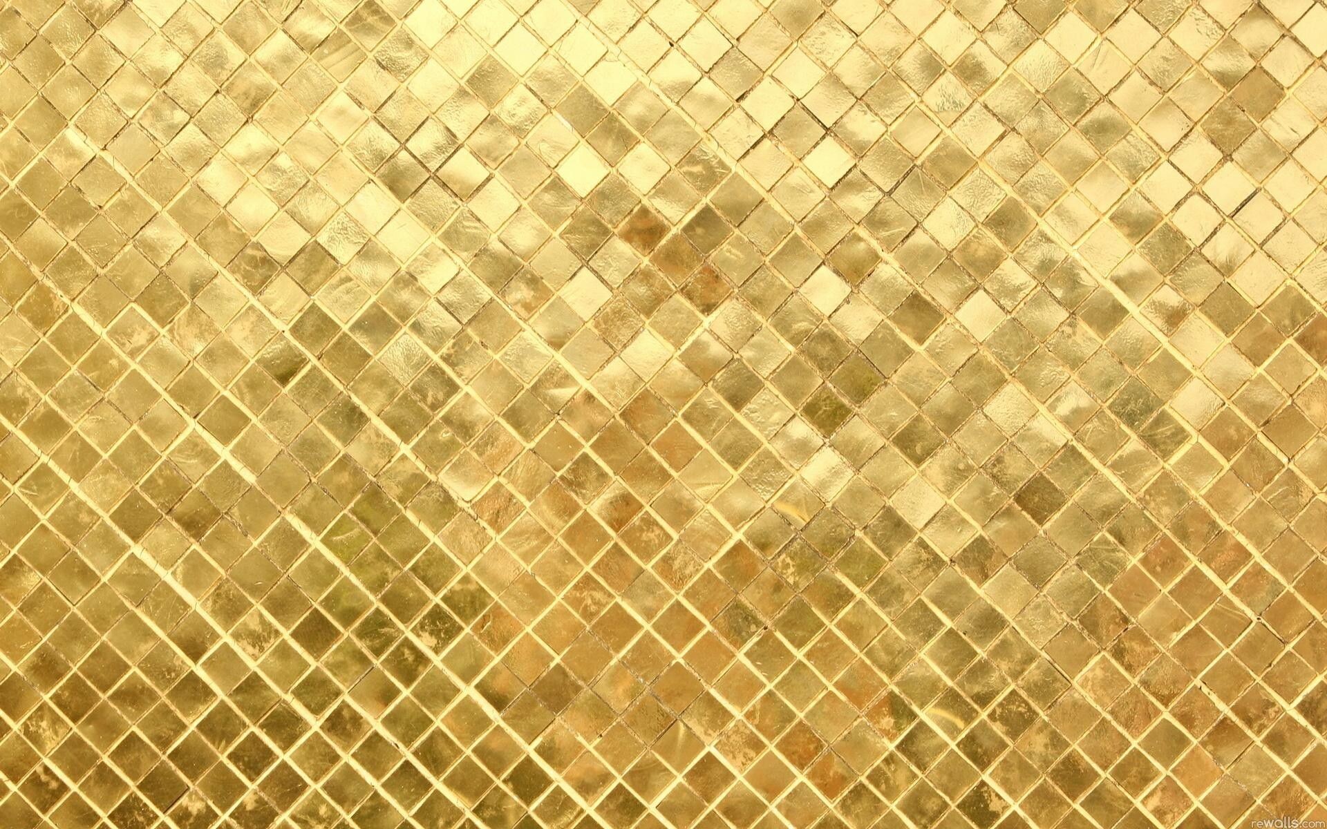 Gold Glitter: The mechanical gold-gliding technique applied to a surface with some burnishing. 1920x1200 HD Background.
