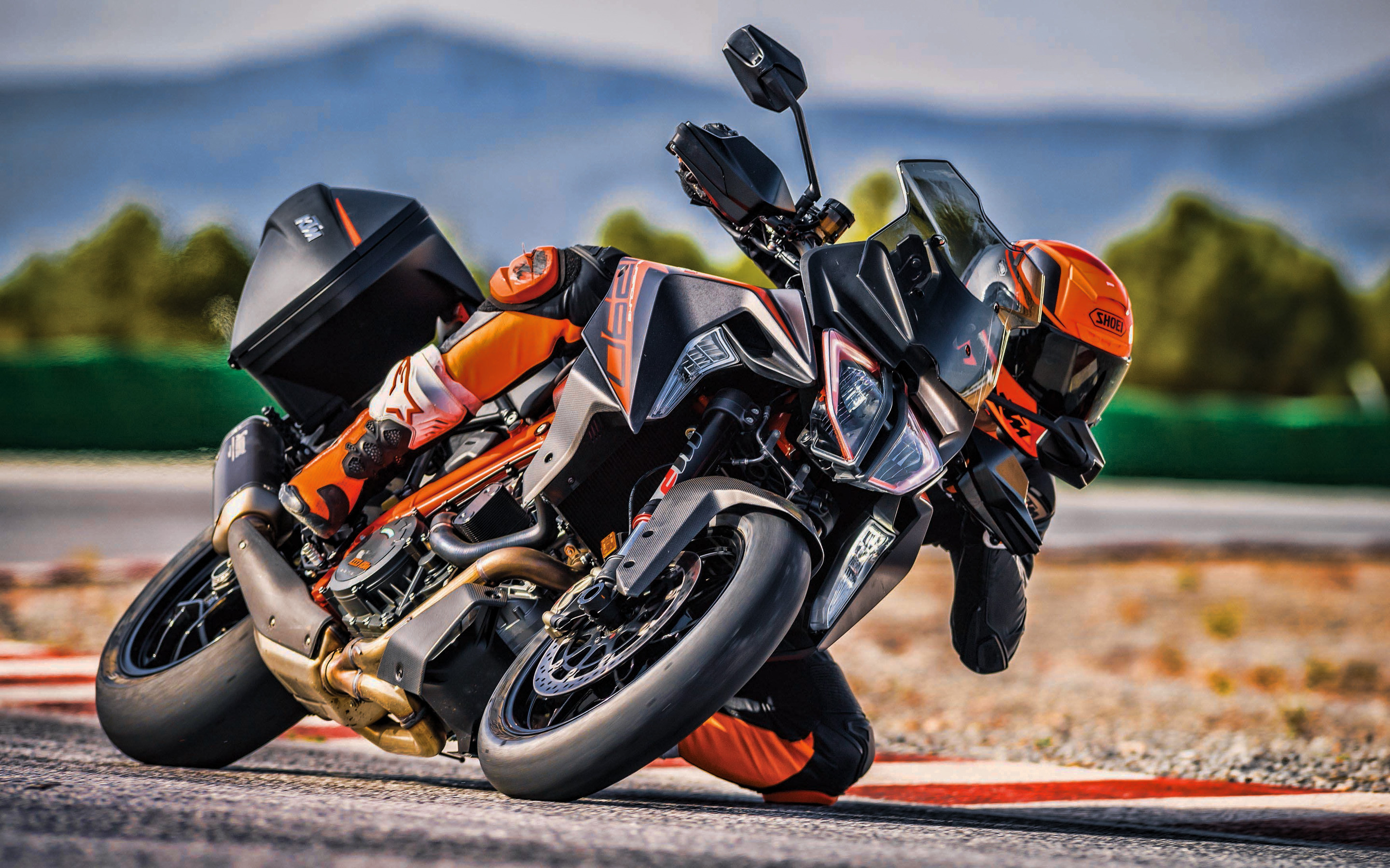 KTM 1290 Super Duke GT, Download wallpapers, Orange sport bike, Racer austrian motorcycles, 2880x1800 HD Desktop