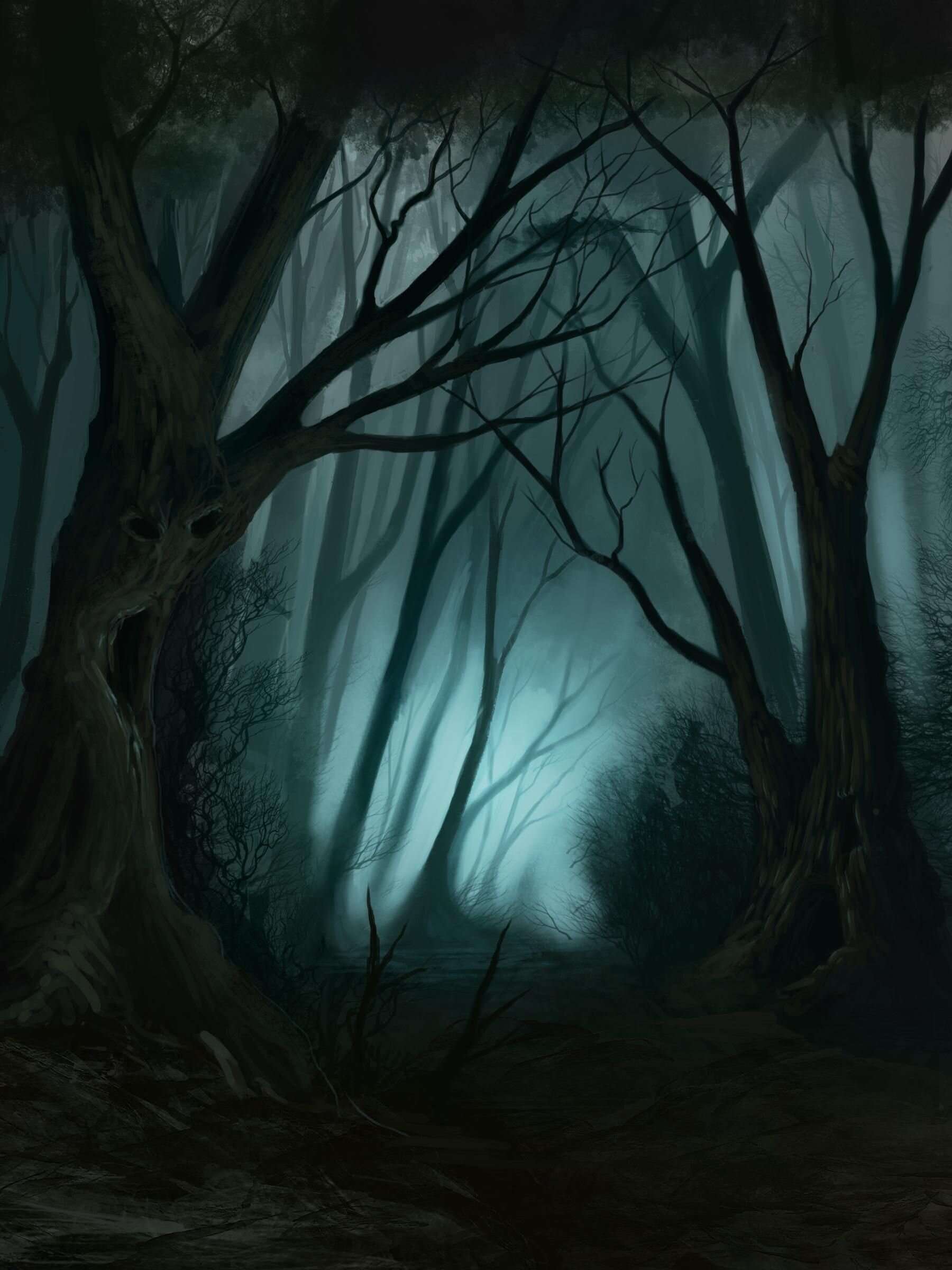 Haunted Forest, Italian poem, Mysterious forest, Atmospheric setting, 1800x2400 HD Phone