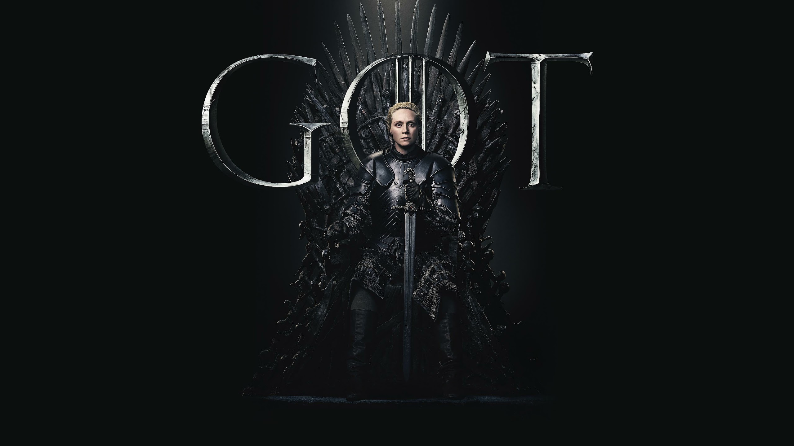Brienne of Tarth, Game of Thrones, Season 8, Poster, 2560x1440 HD Desktop