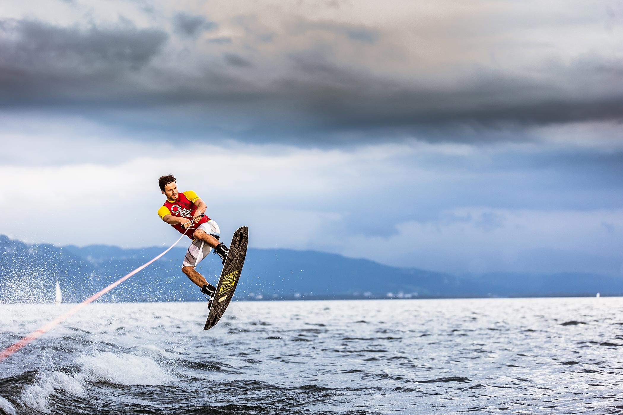 Wakeboarding: Extreme water sports at Lake Constance, Germany, Switzerland, Austria. 2100x1400 HD Wallpaper.