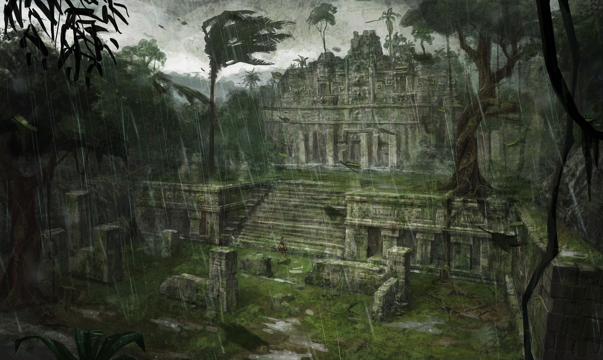 Tomb Raider: Underworld, Artistic fantasy, Breathtaking landscapes, Enigmatic game world, 2050x1230 HD Desktop