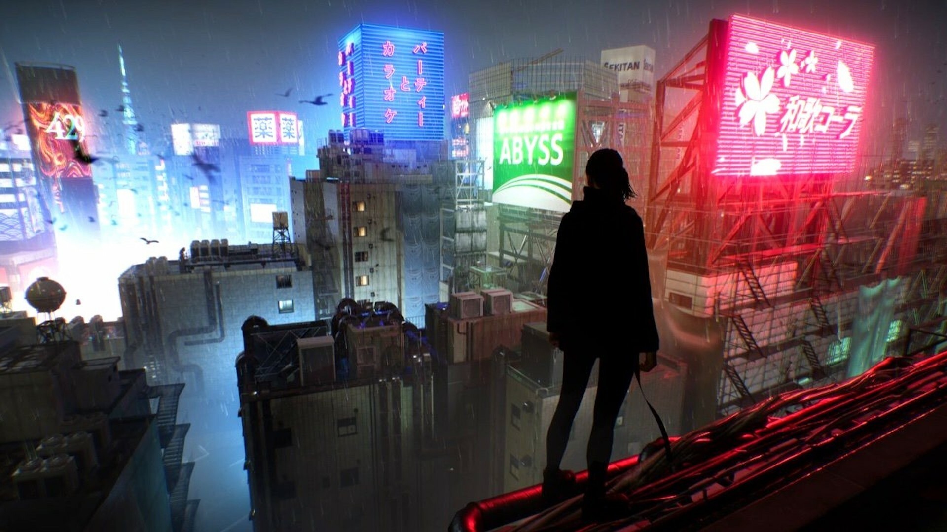 Ghostwire: Tokyo, HD wallpaper background, Eerie cityscape, Gaming visuals, 1920x1080 Full HD Desktop