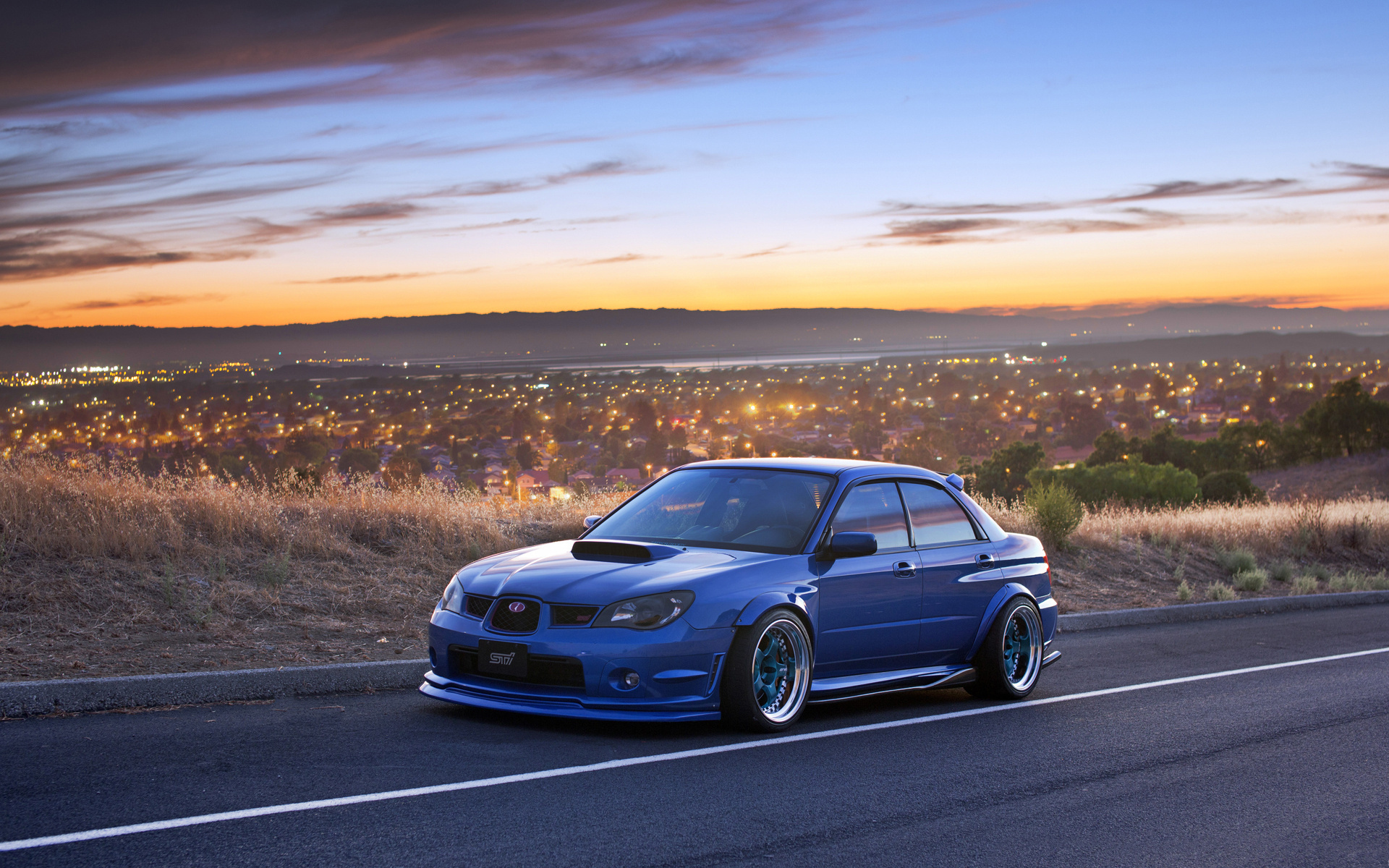 Subaru Impreza, Stunning sunset, WRX STI beauty, HD wallpaper, 1920x1200 HD Desktop